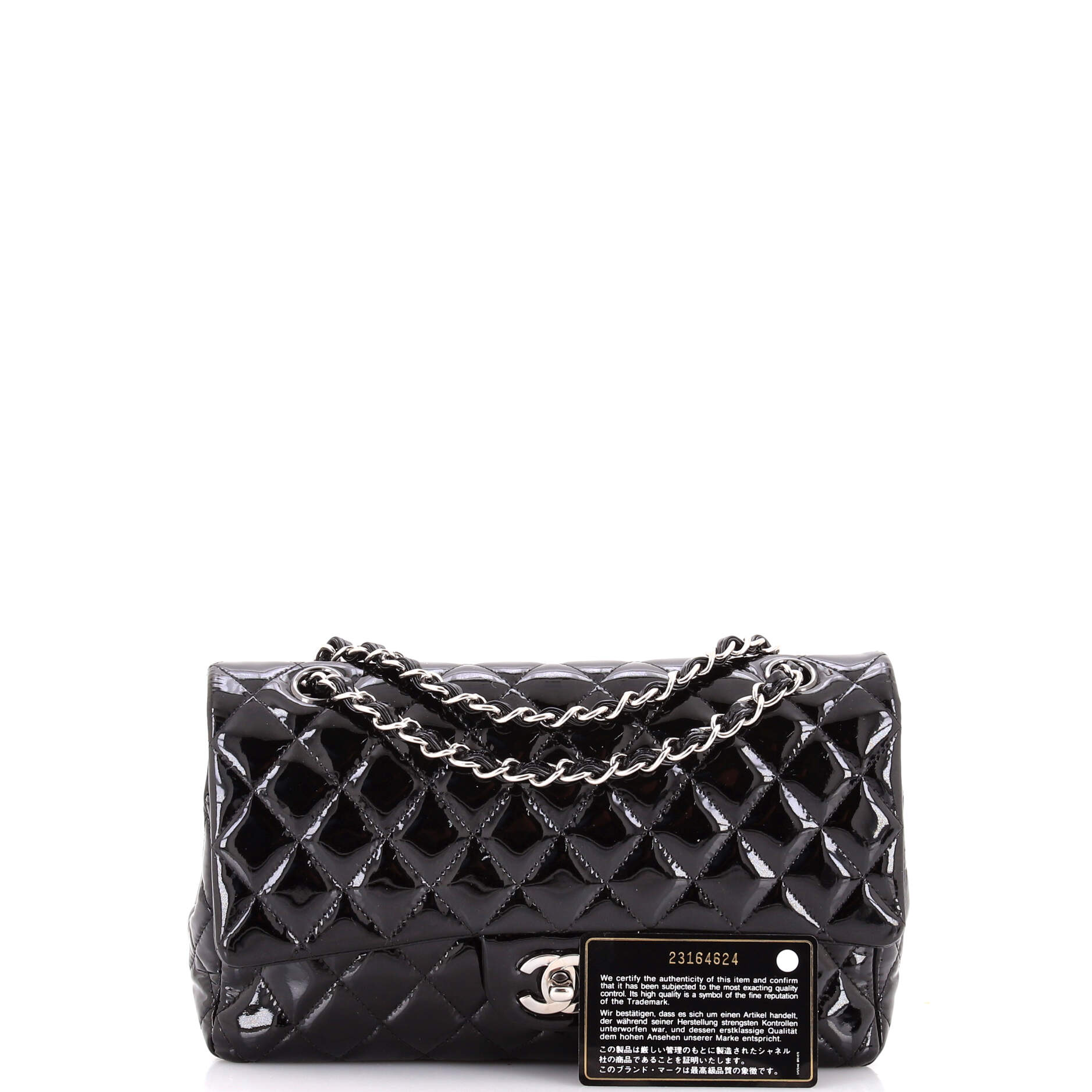 Classic Double Flap Bag Quilted Patent Medium
