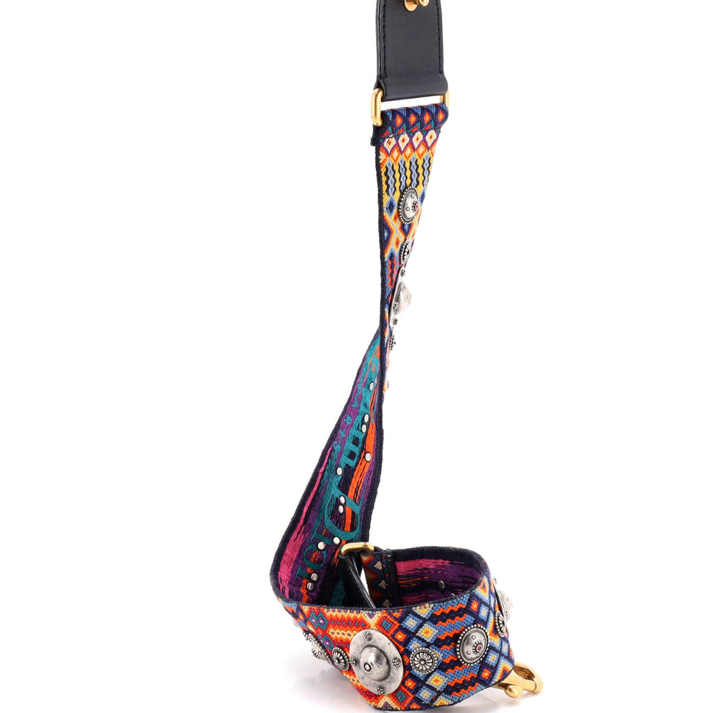 Shoulder Strap Embellished Canvas