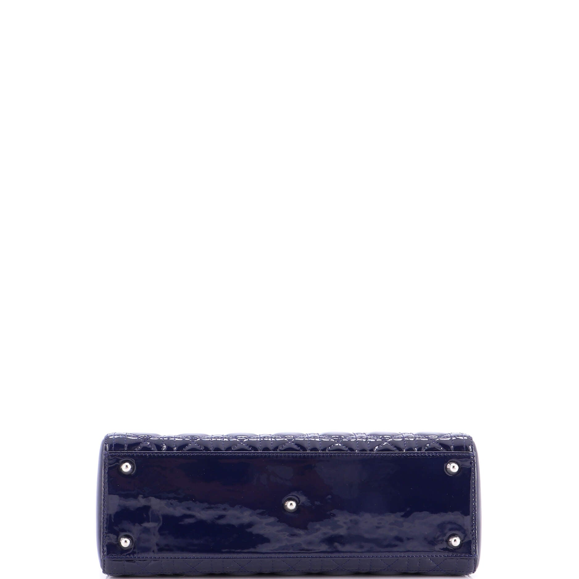 Lady Dior Bag Cannage Quilt Patent Large