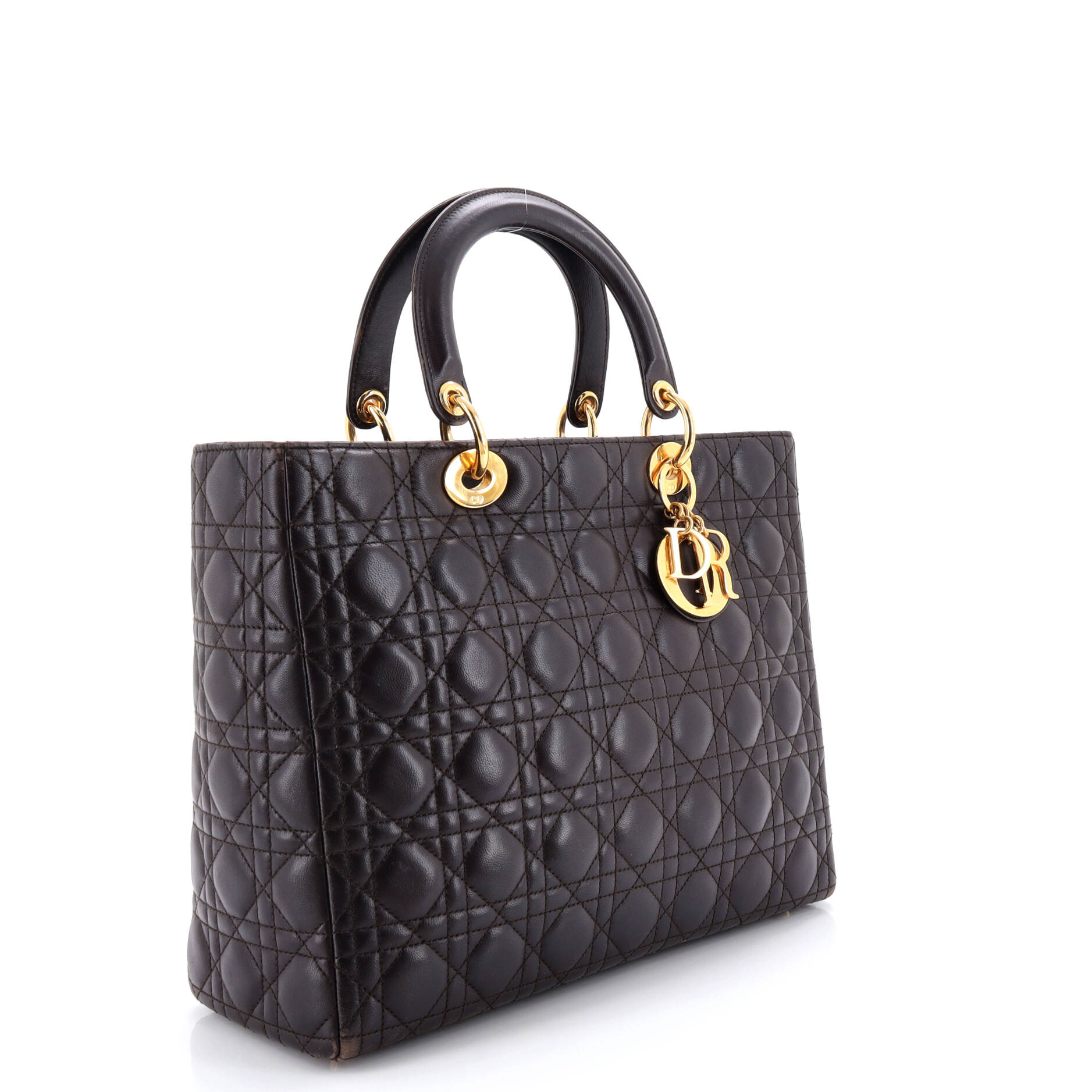 Lady Dior Bag Cannage Quilt Lambskin Large