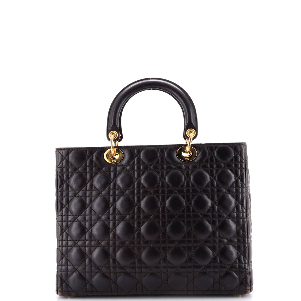 Lady Dior Bag Cannage Quilt Lambskin Large