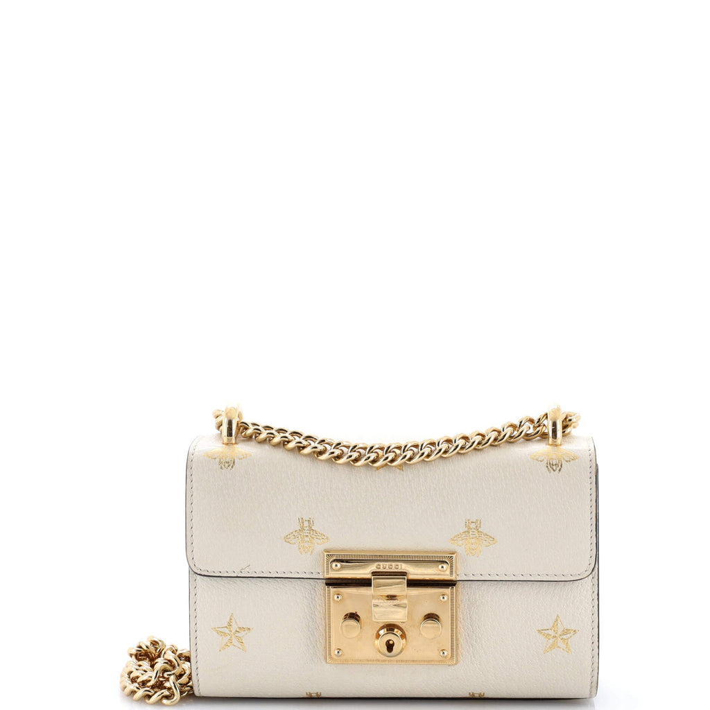 Padlock Shoulder Bag Printed Leather Small