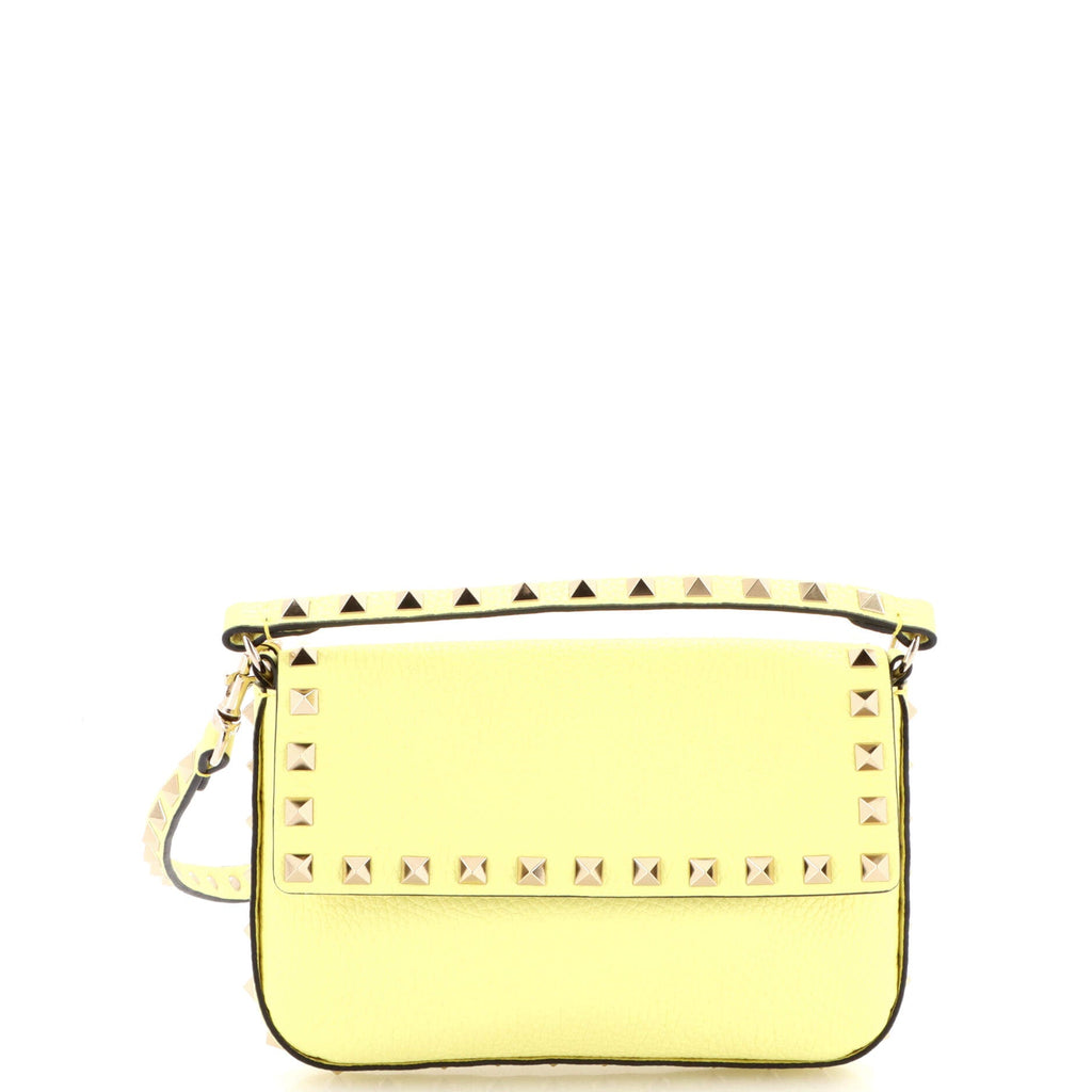 Rockstud Top Handle Crossbody Pouch Leather Mini