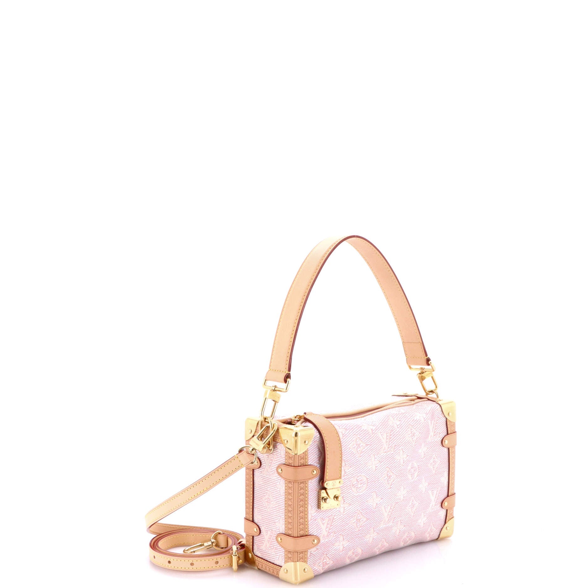 Side Trunk Handbag Monoglam Jacquard Canvas MM