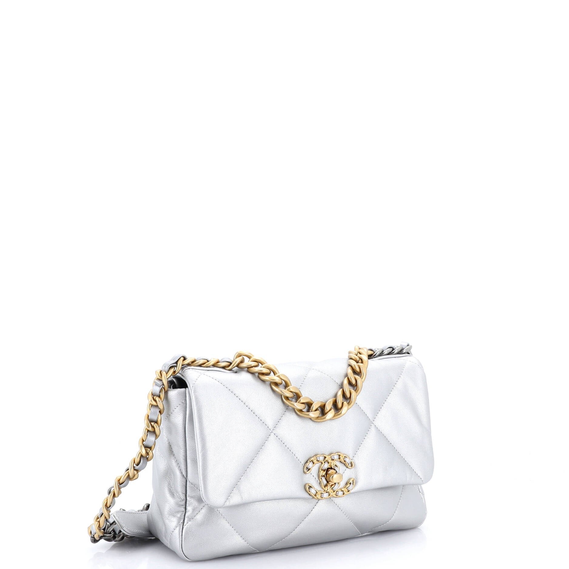 19 Flap Bag Quilted Leather Medium