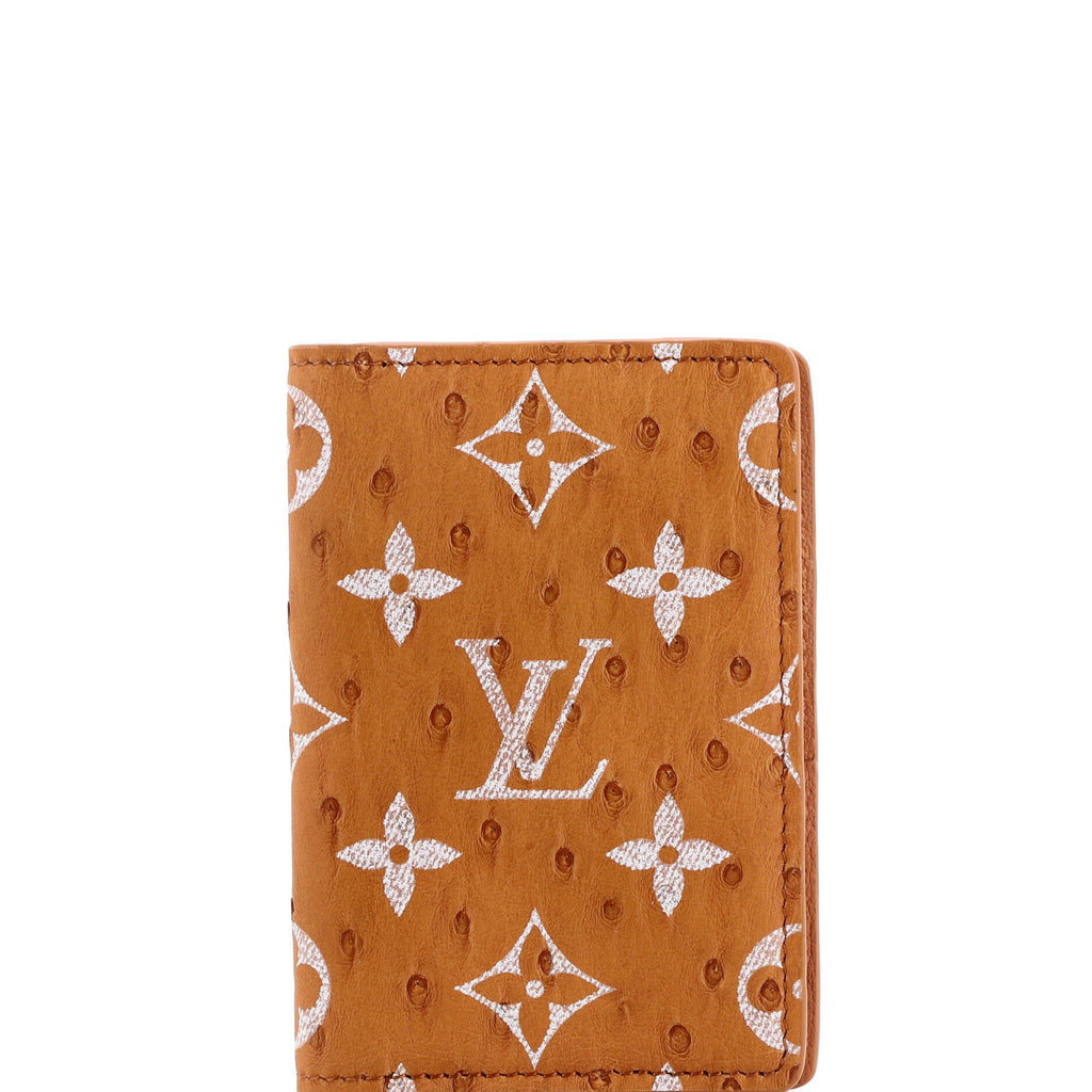 Pocket Organizer Monogram Ostrich
