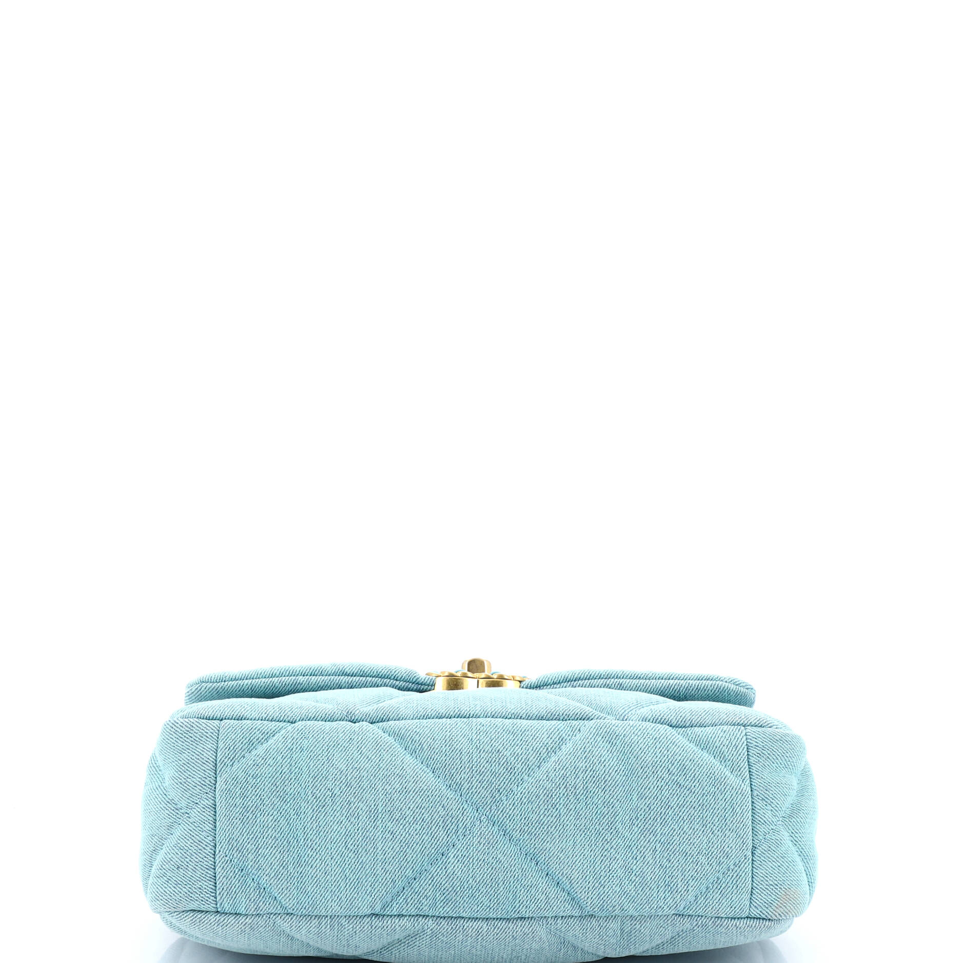 19 Flap Bag Quilted Denim Medium