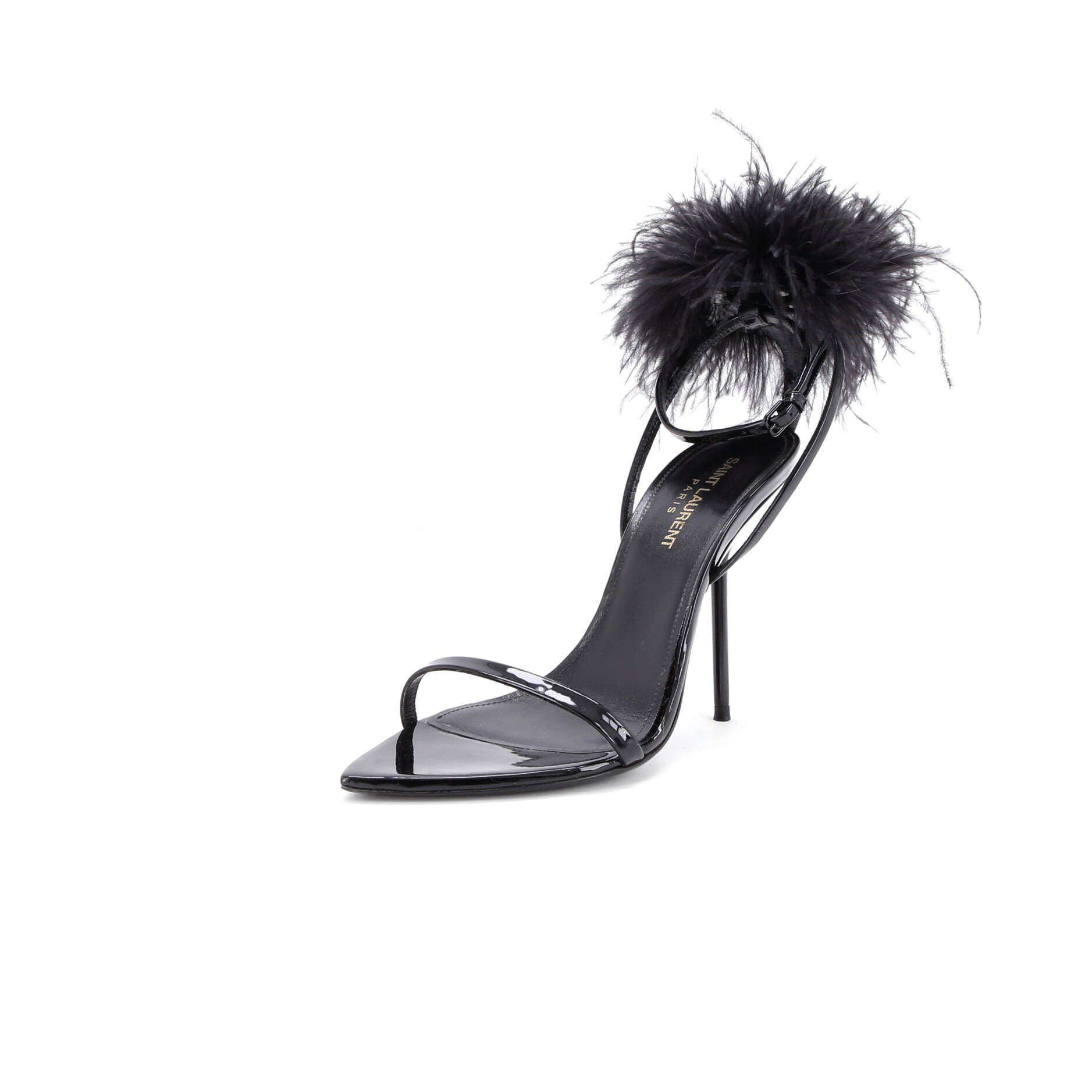 Women's Inez Heeled Sandals Patent and Feather