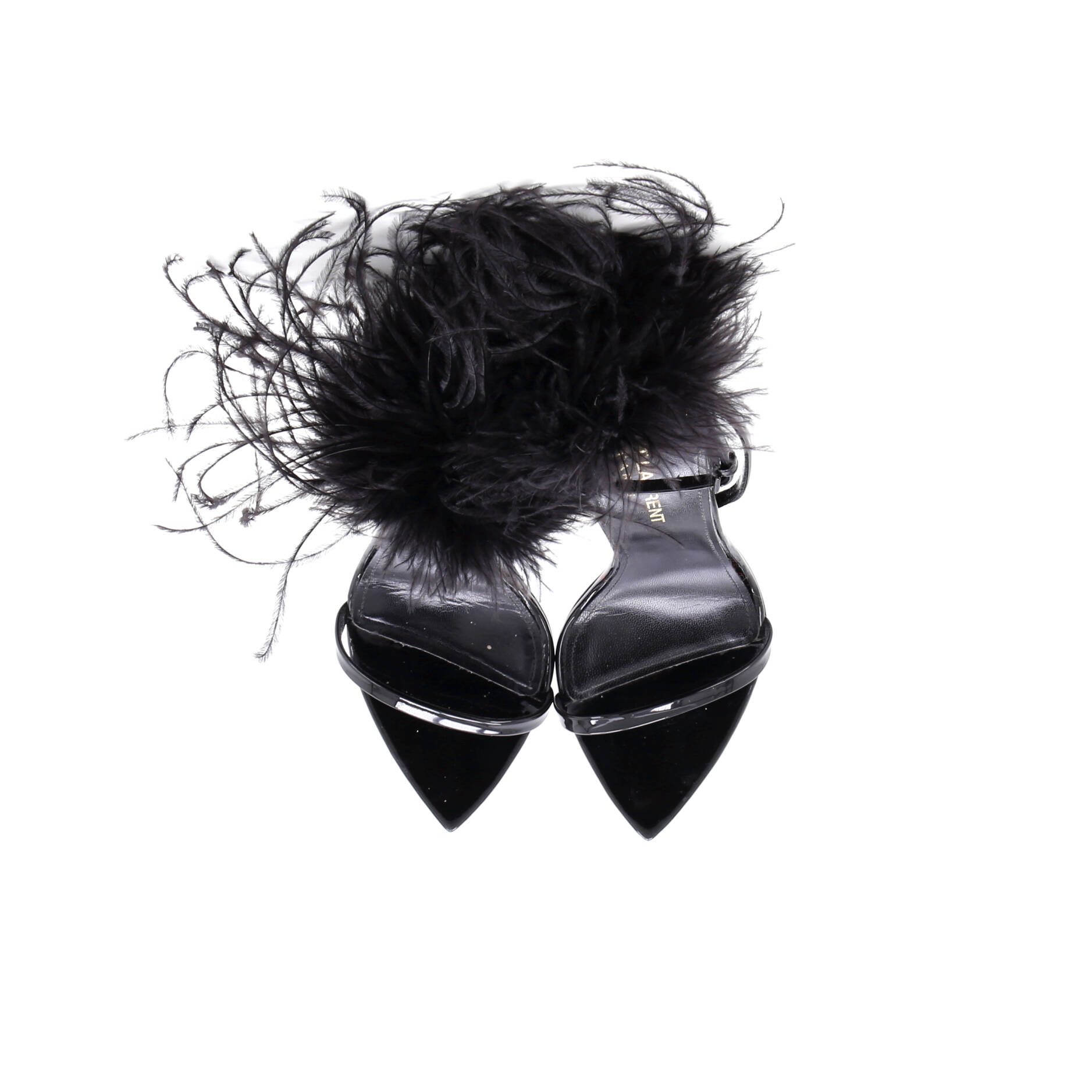 Women's Inez Heeled Sandals Patent and Feather