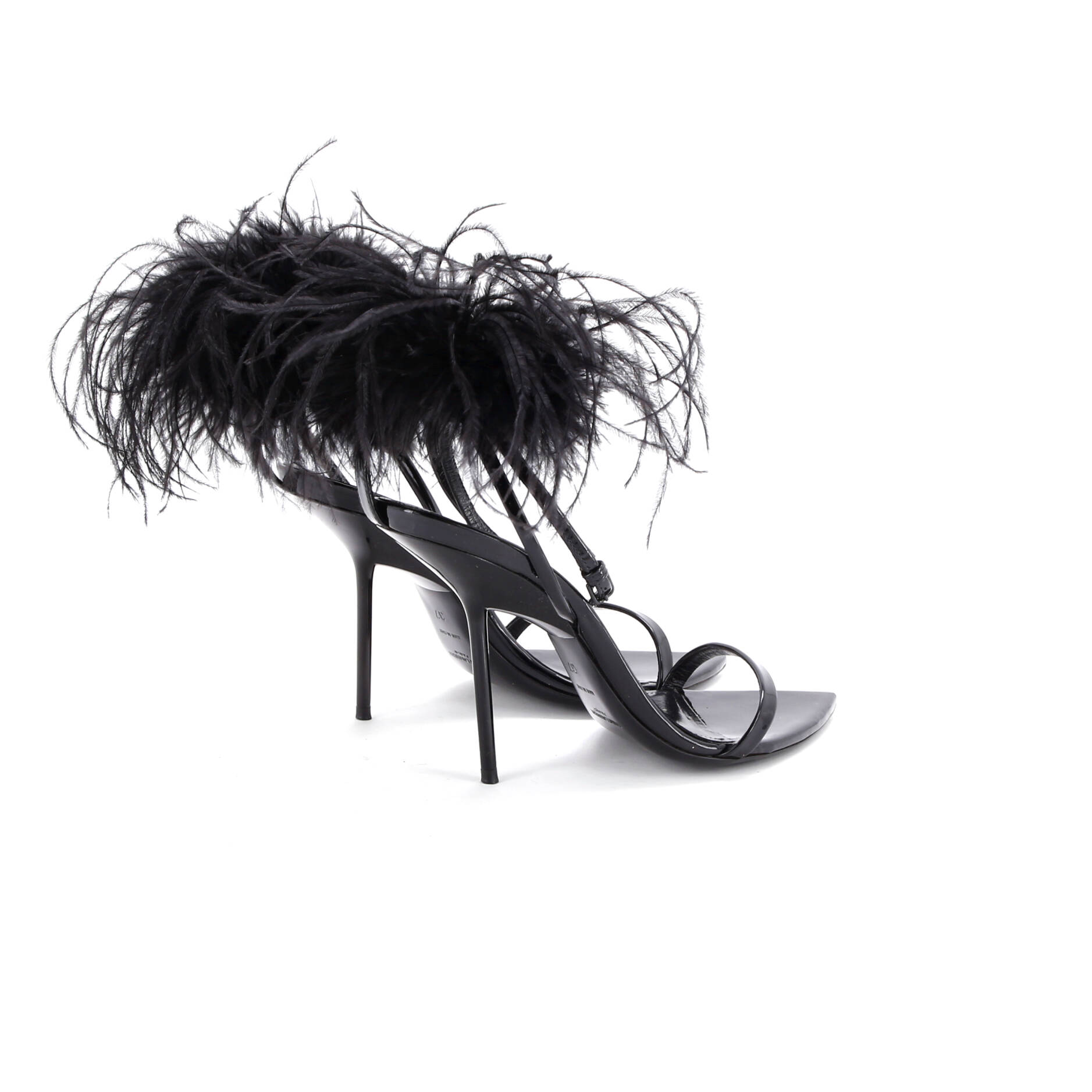 Women's Inez Heeled Sandals Patent and Feather