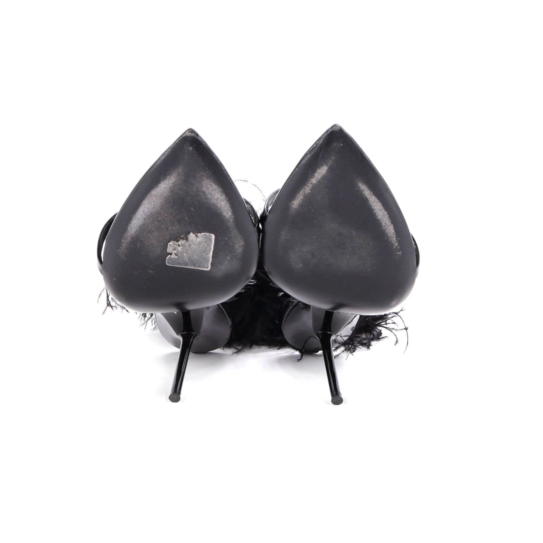 Women's Inez Heeled Sandals Patent and Feather