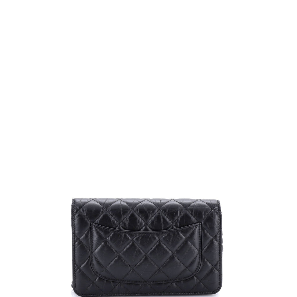 So Black Reissue 2.55 Wallet on Chain Quilted Aged Calfskin