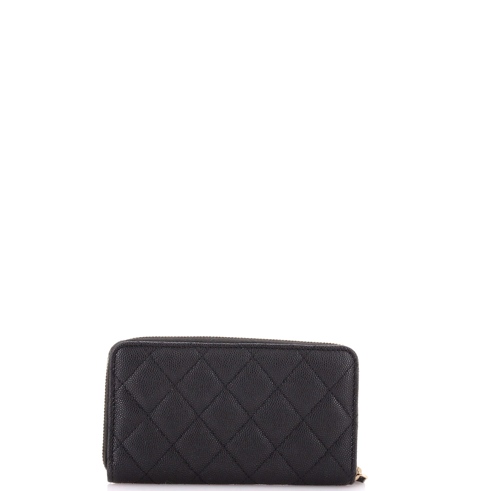 In & Out Zip Around Wallet Quilted Caviar Small