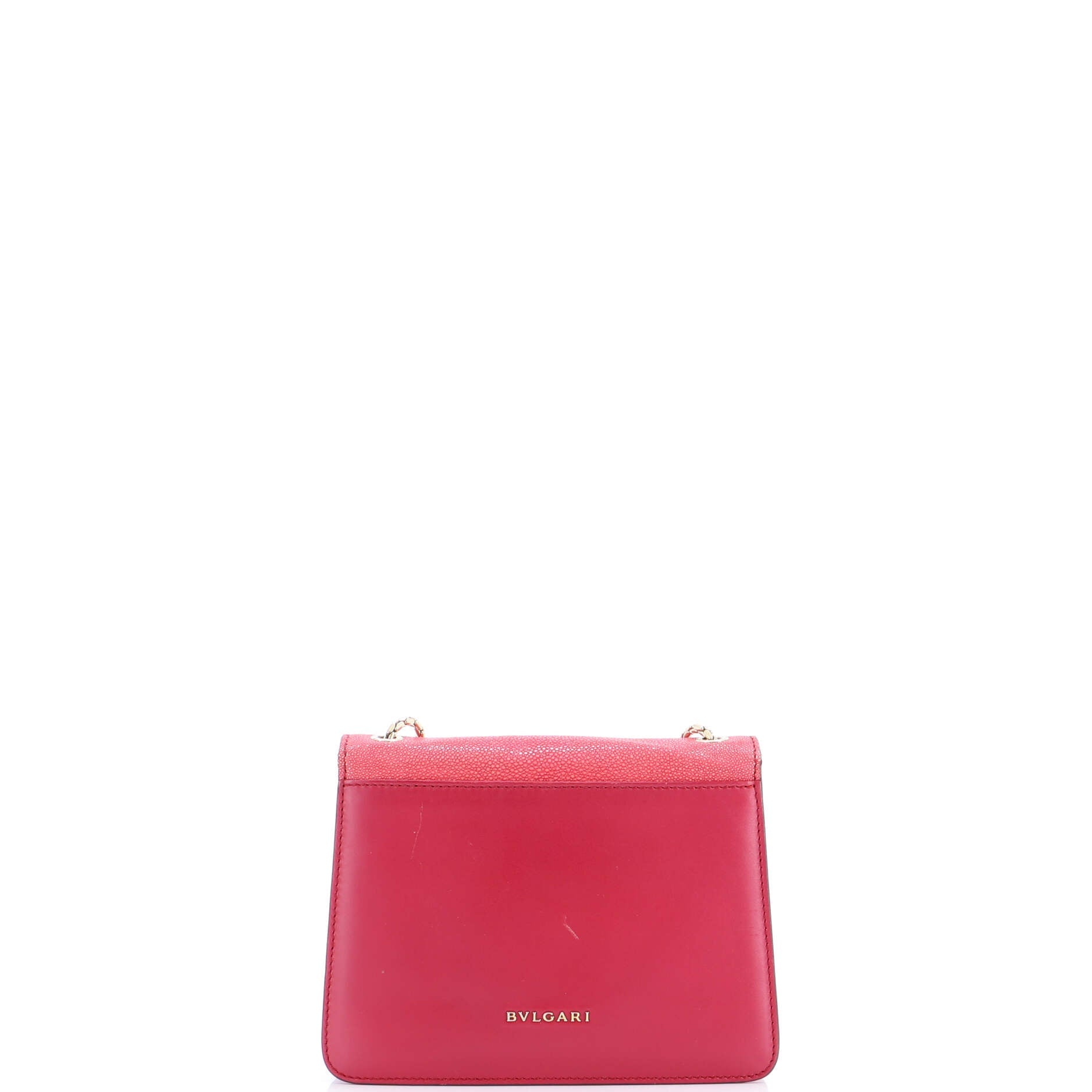 Serpenti Forever Square Shoulder Bag Leather and Stingray Small