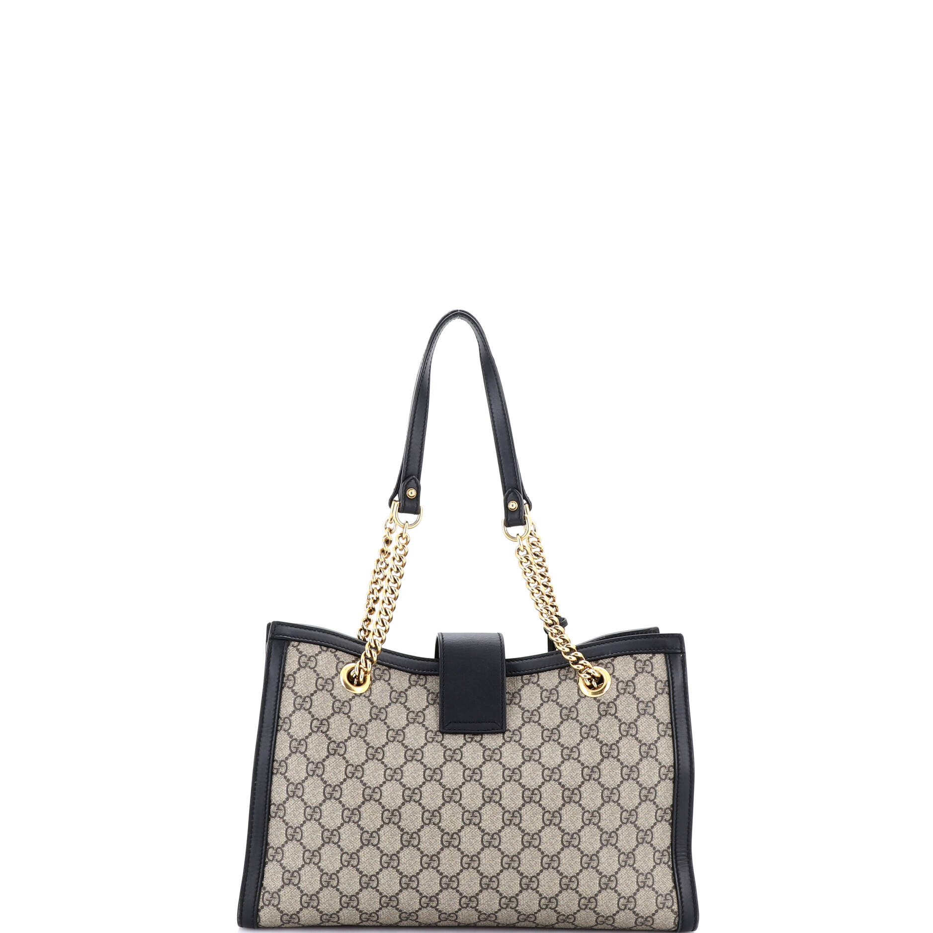 Padlock Chain Tote GG Coated Canvas with Leather Medium