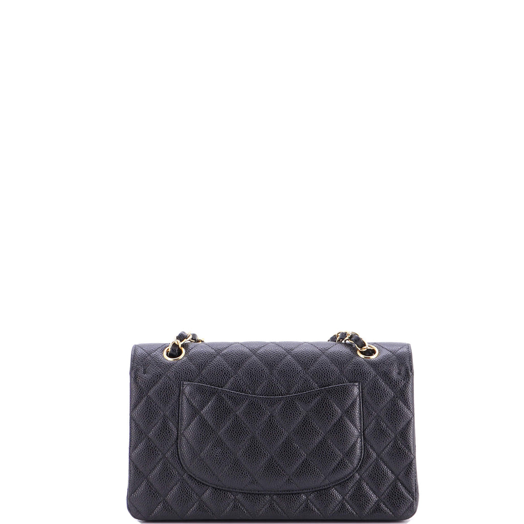 Classic Double Flap Bag Quilted Caviar Medium