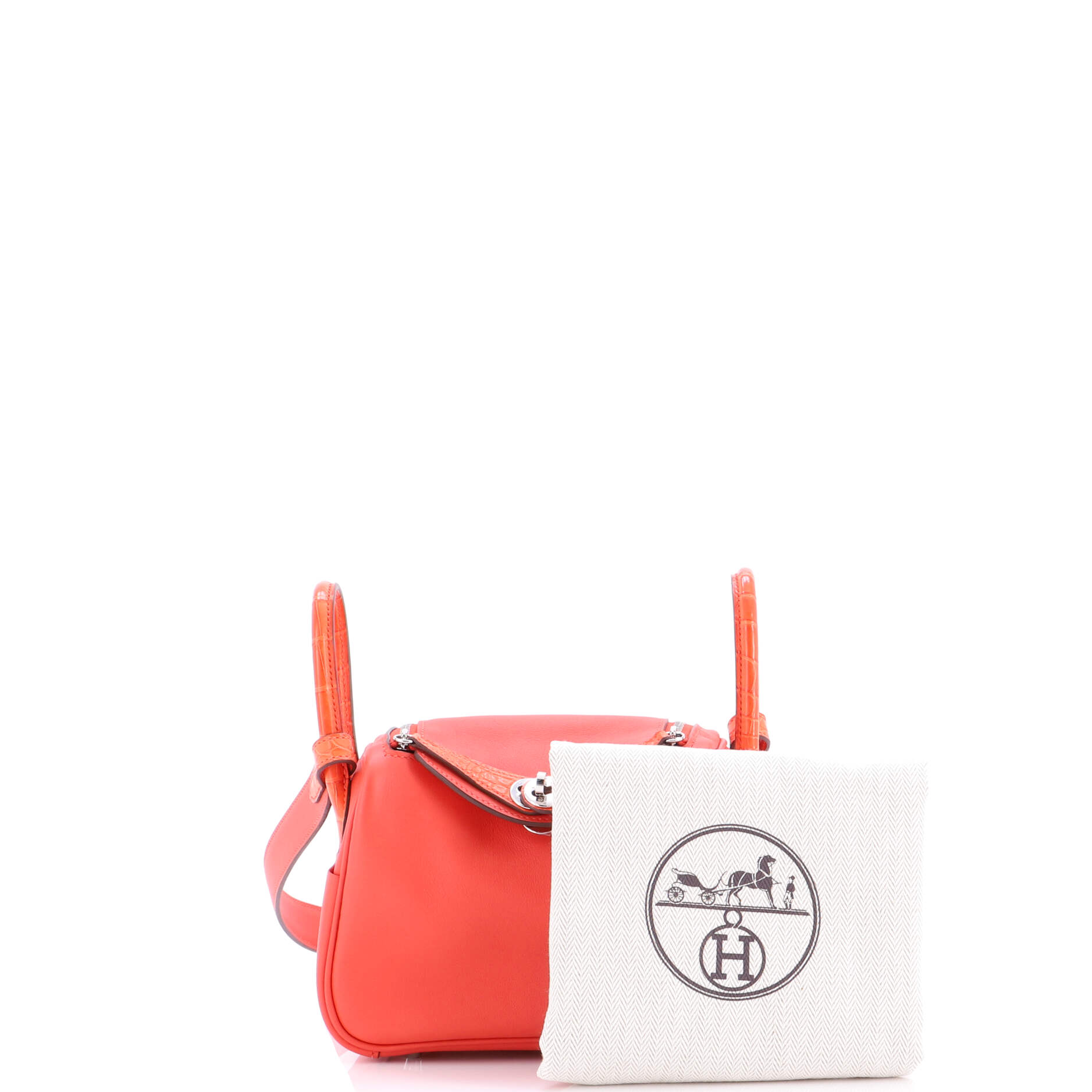 Bicolor Touch Lindy Bag Swift with Matte Alligator Mini