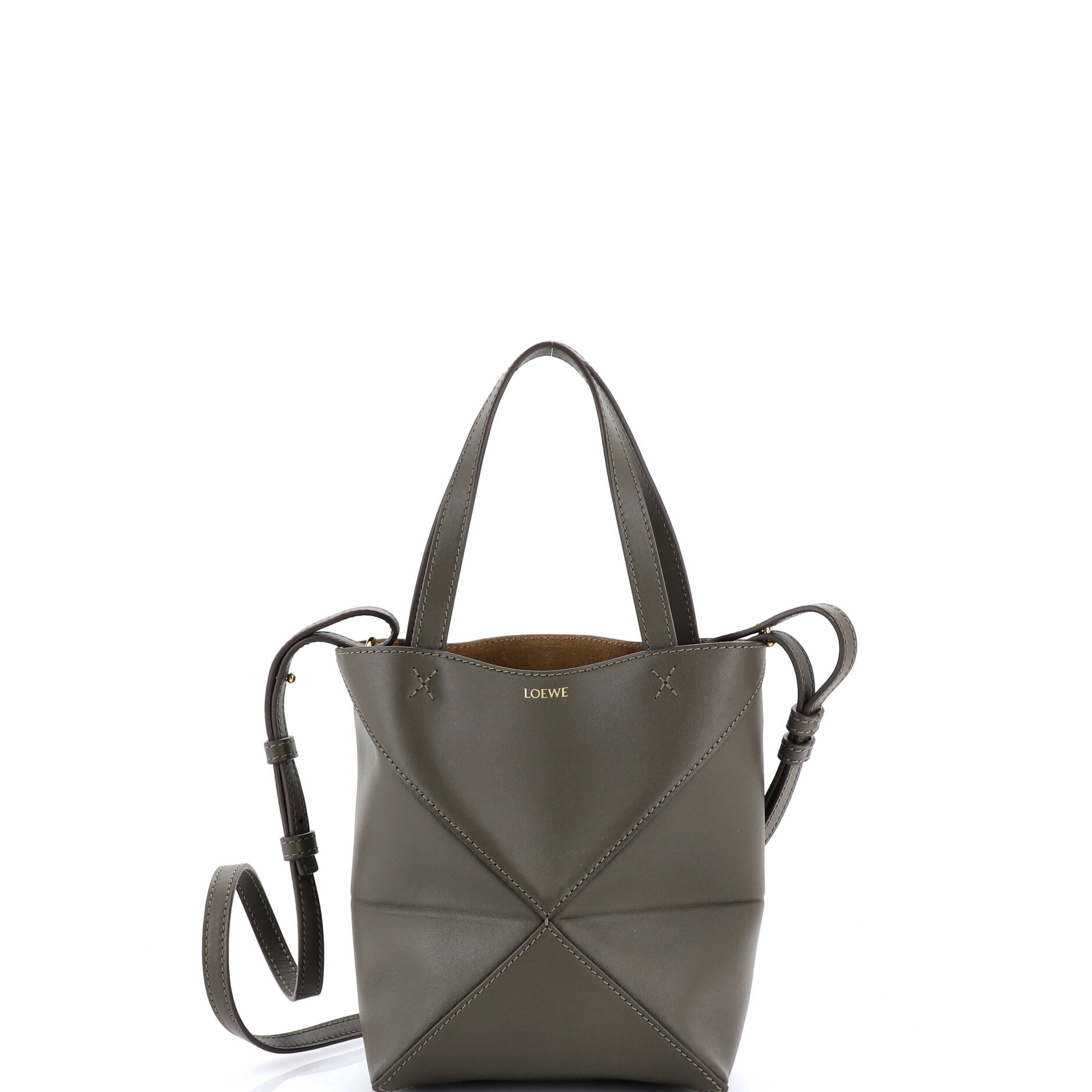 Puzzle Fold Tote Leather Mini