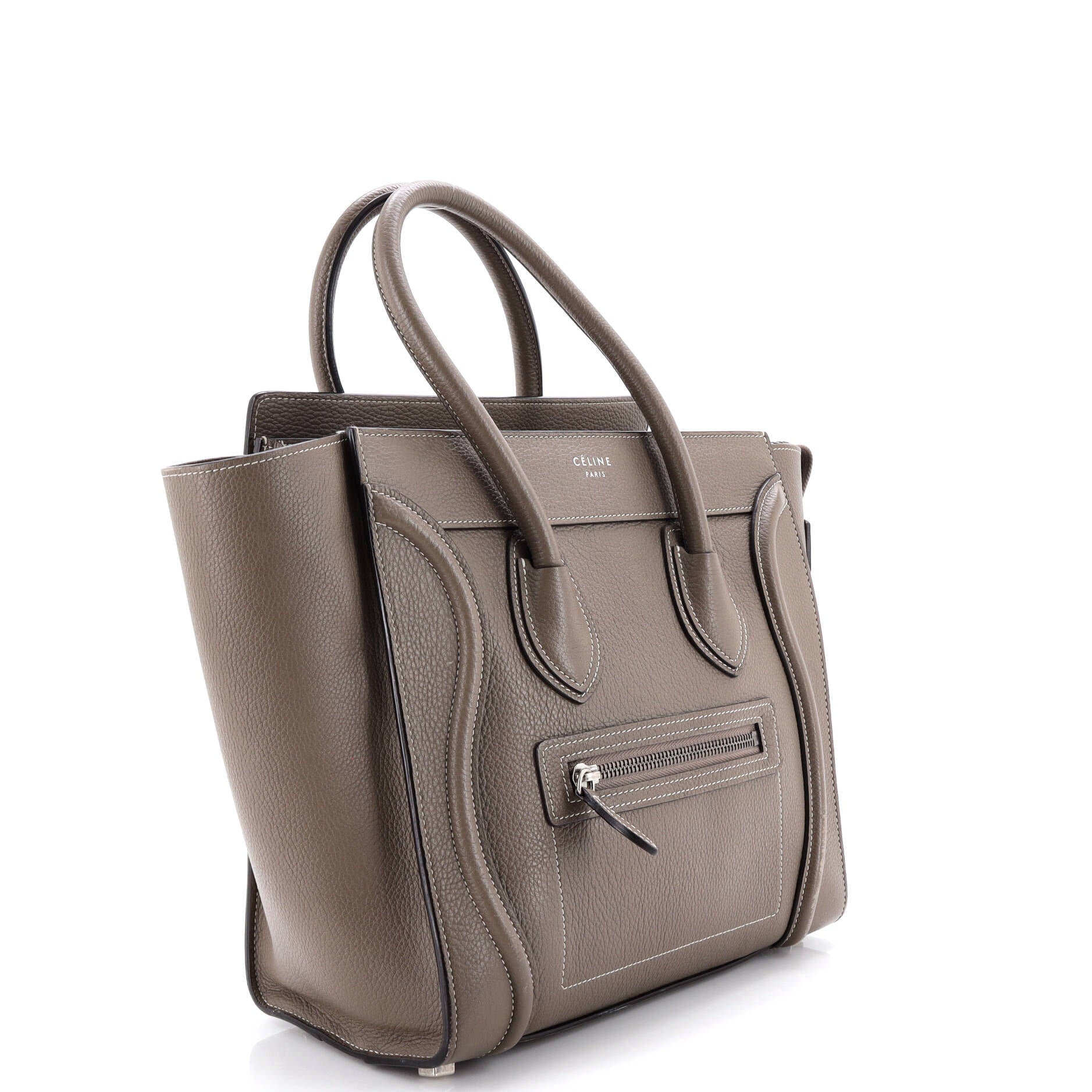 Luggage Bag Grainy Leather Micro