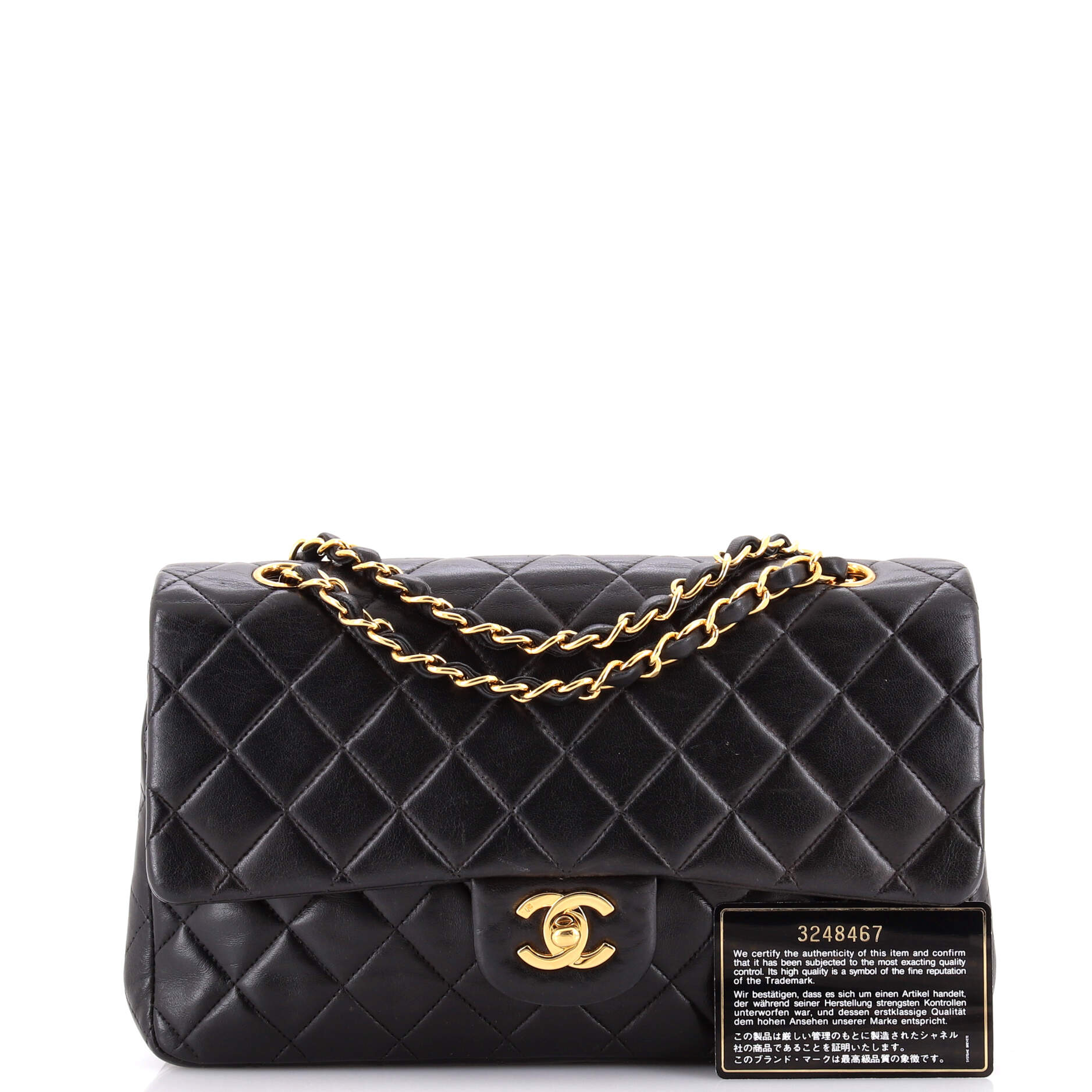 Vintage Classic Double Flap Bag Quilted Lambskin Medium