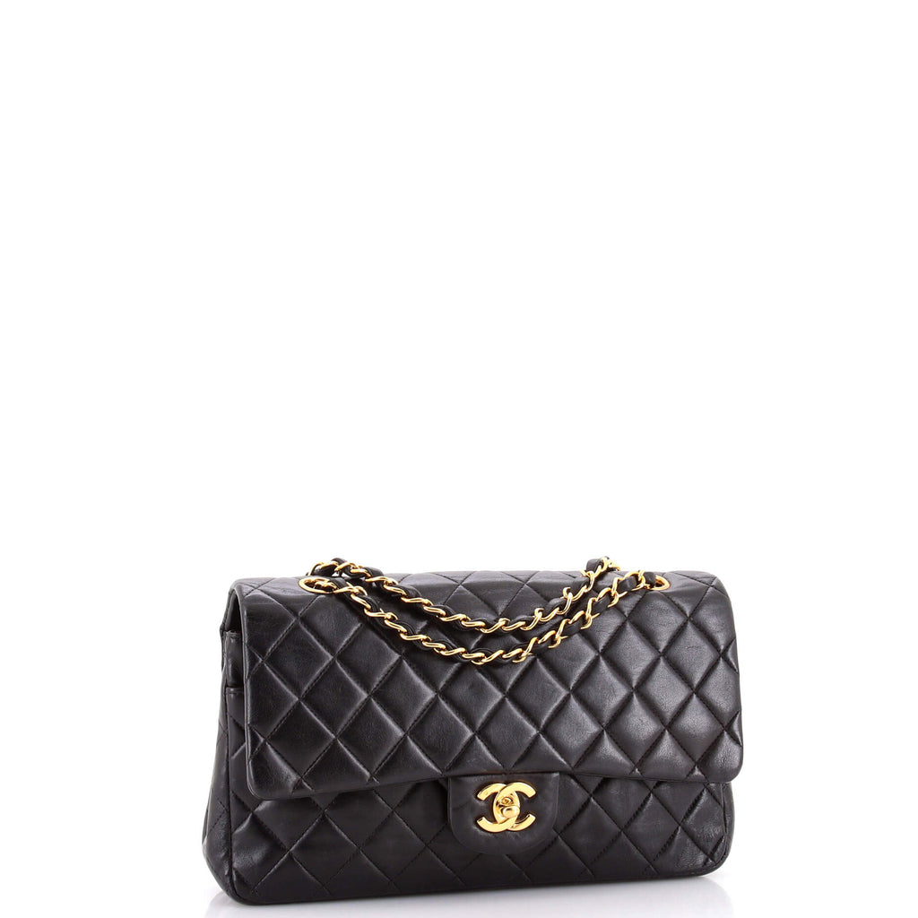 Vintage Classic Double Flap Bag Quilted Lambskin Medium