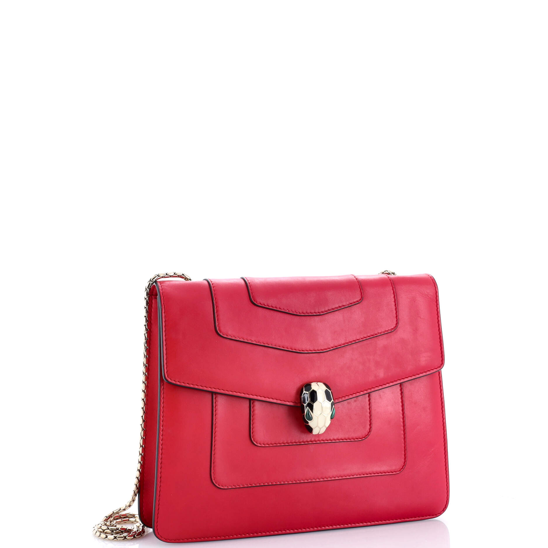 Serpenti Forever Square Shoulder Bag Leather Medium