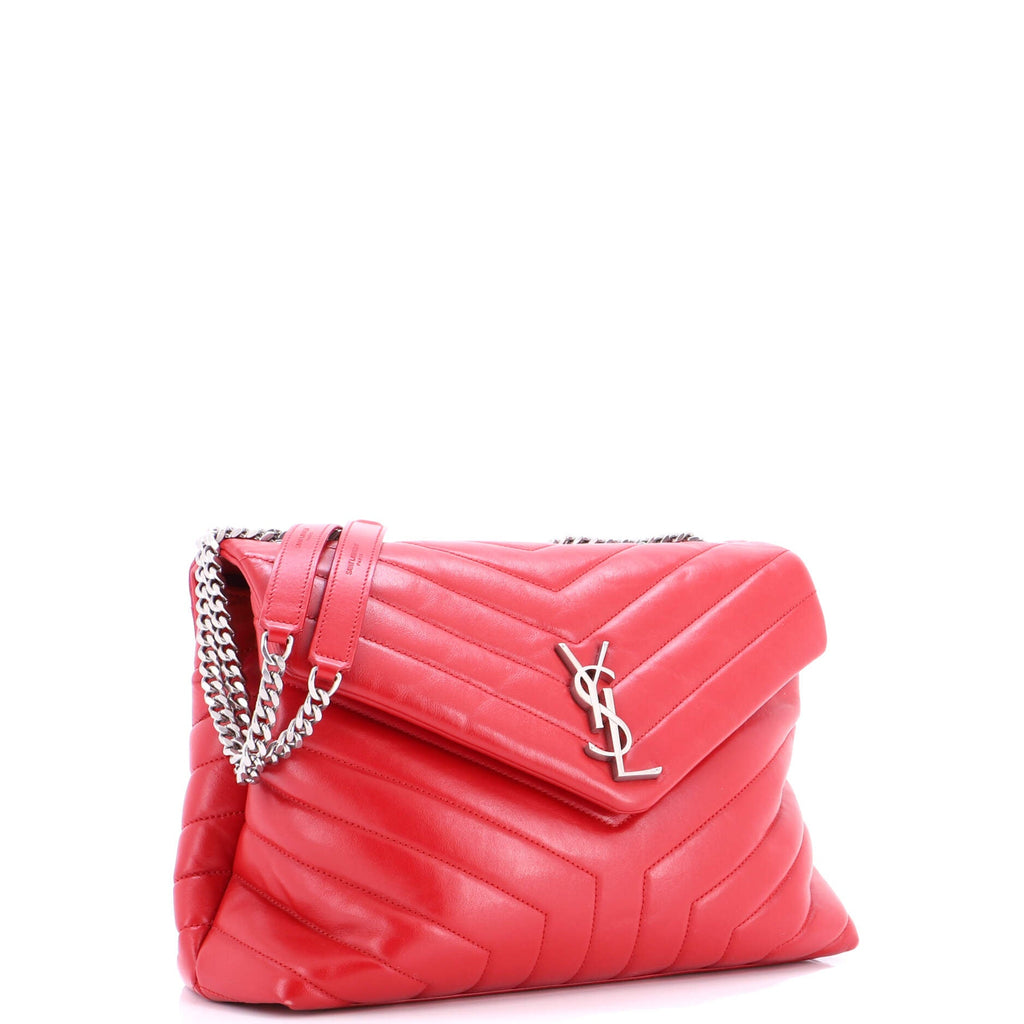 Loulou Shoulder Bag Matelasse Chevron Leather Medium