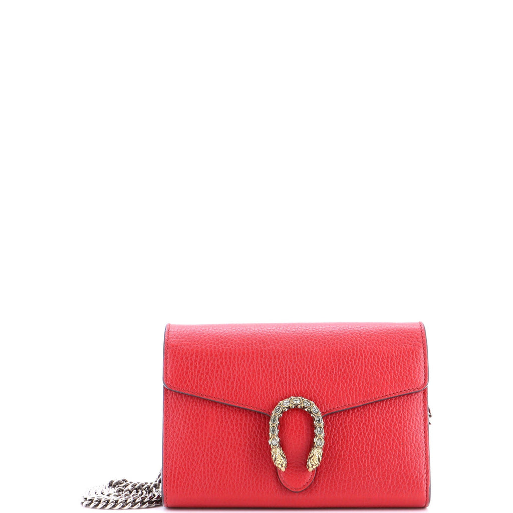 Dionysus Chain Wallet Leather with Embellished Detail Small