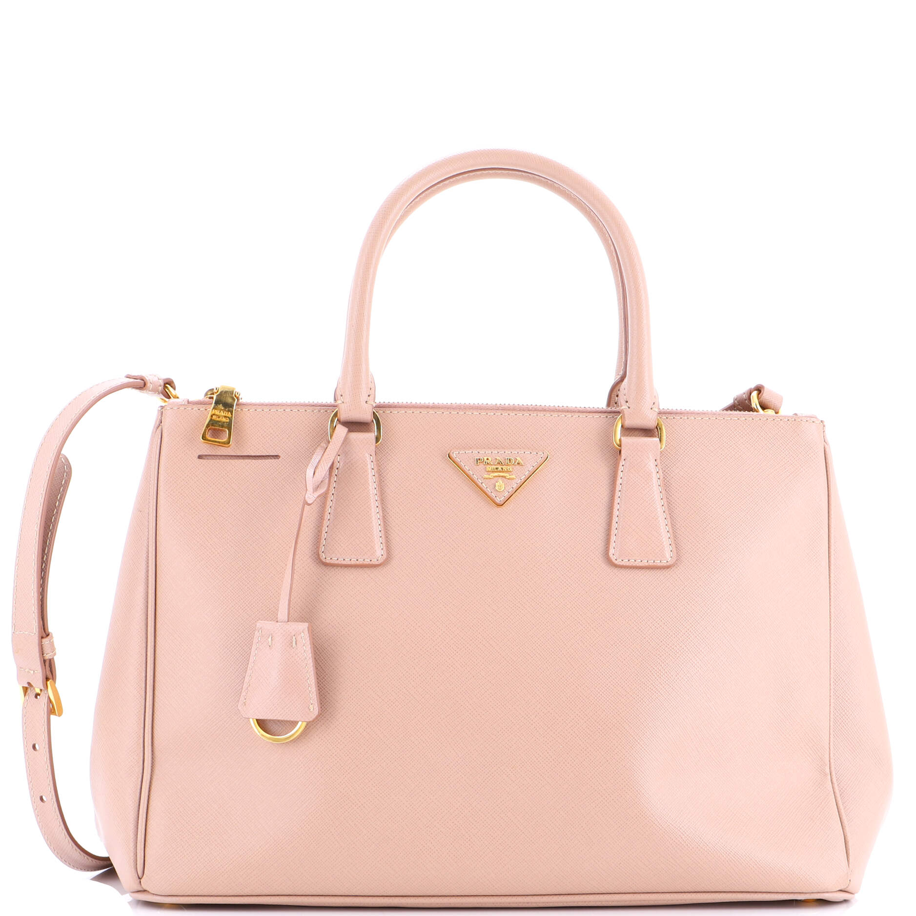 Double Zip Lux Tote Saffiano Leather Medium