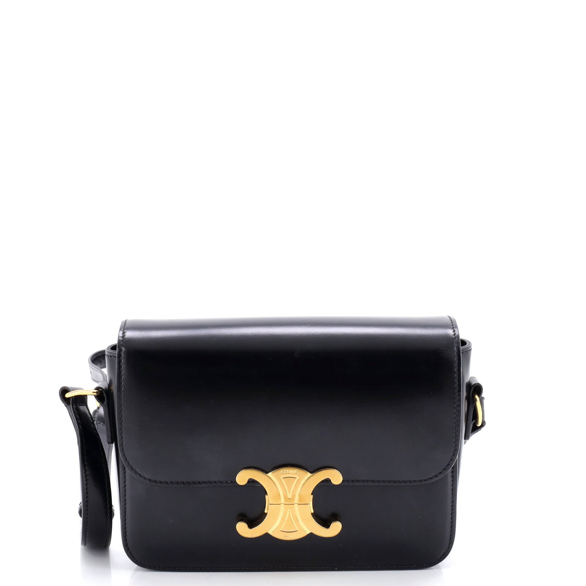 Triomphe Shoulder Bag Smooth Calfskin Teen