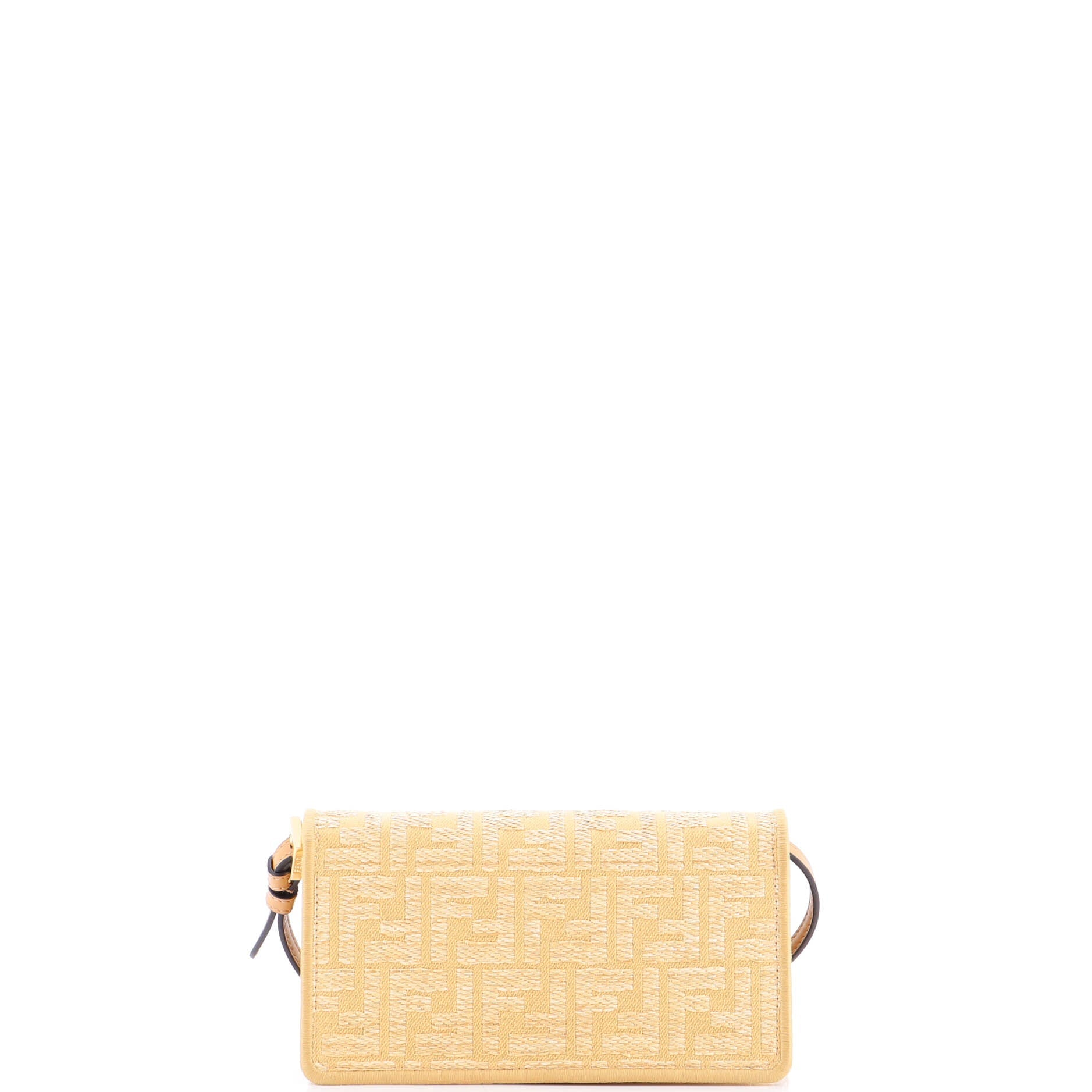 Baguette Wallet on Chain Zucca Embroidered Raffia