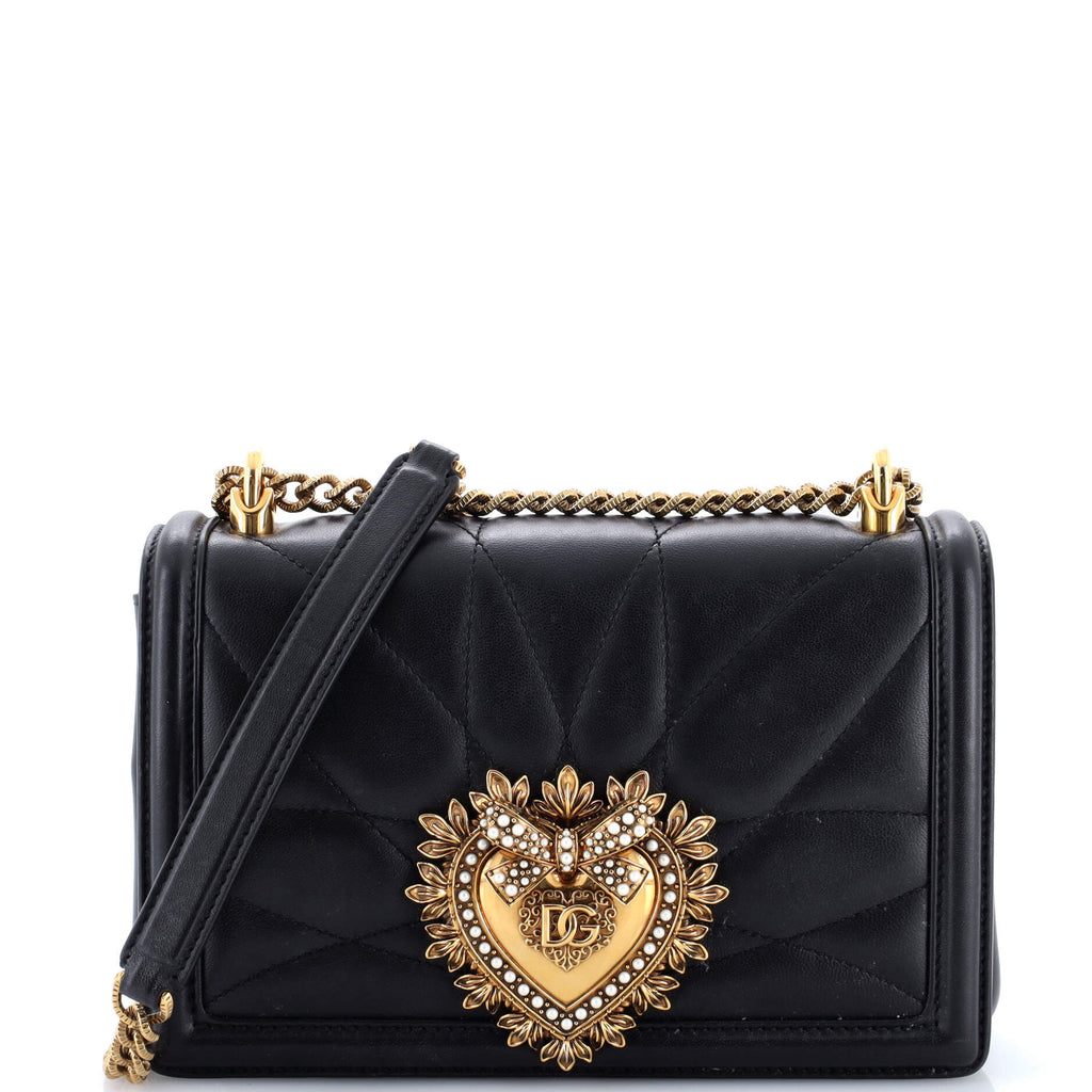 Devotion Full Flap Shoulder Bag Quilted Leather Medium