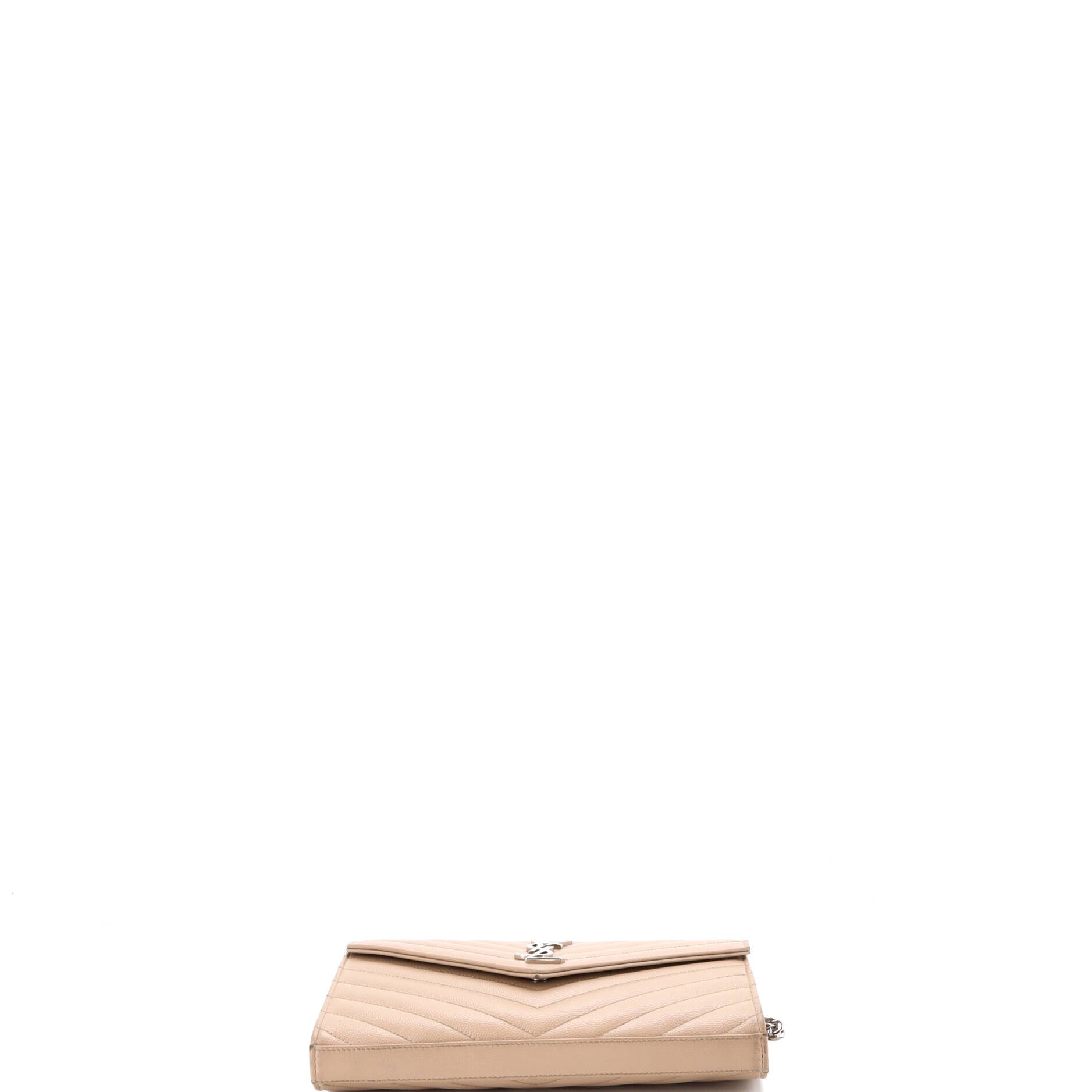 Classic Monogram Wallet on Chain Matelasse Chevron Leather Medium