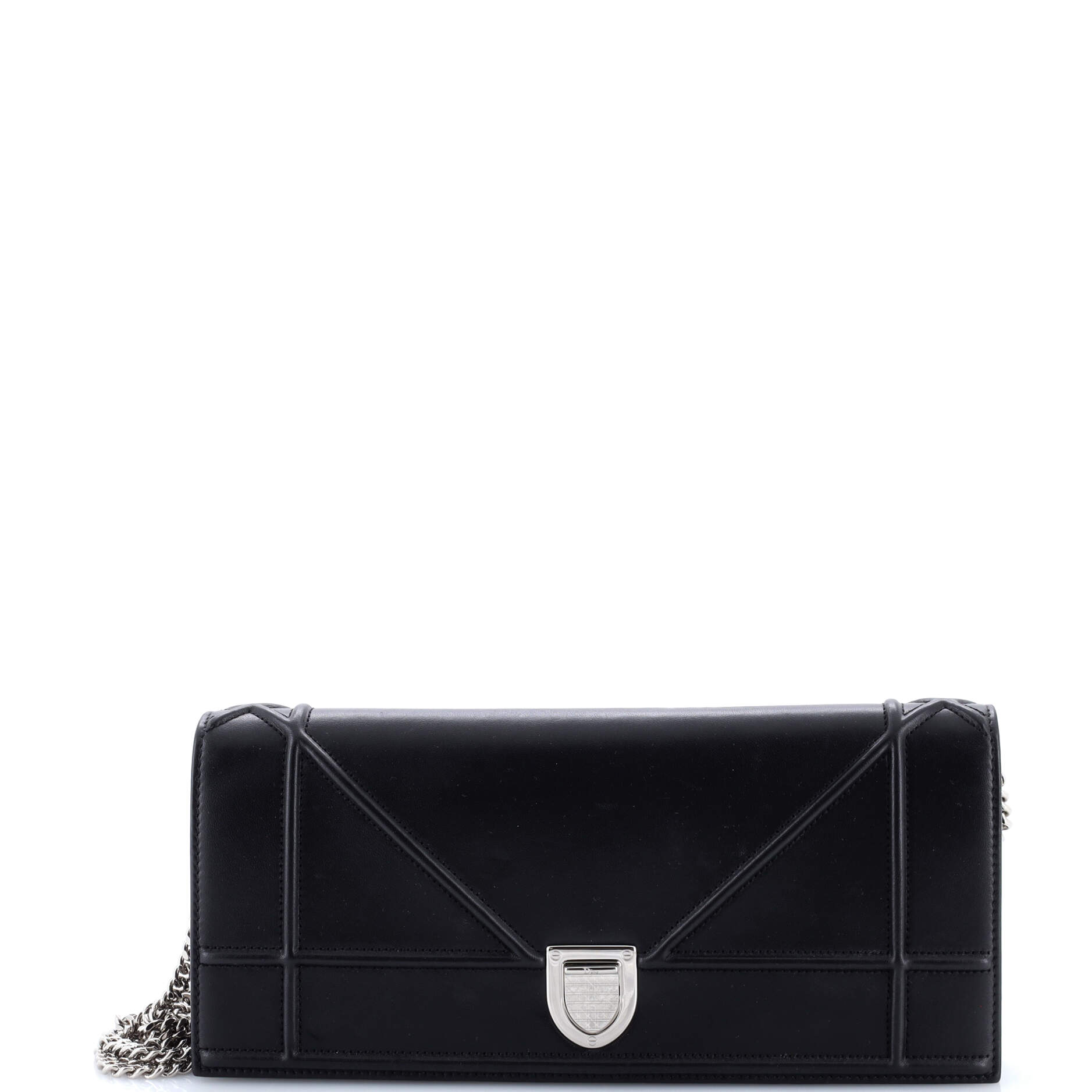 Diorama Chain Clutch Leather