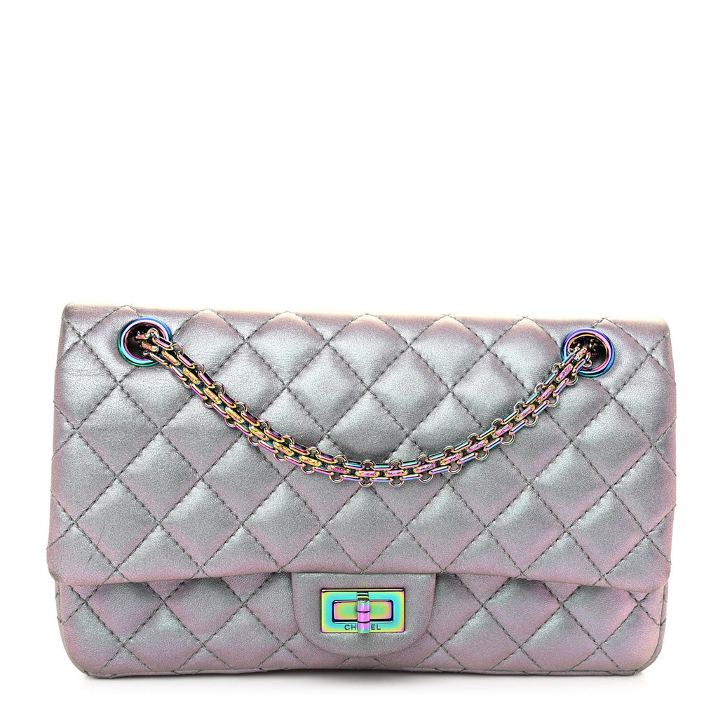 Iridescent Lambskin Quilted 2.55 Reissue 225 Flap Light Purple