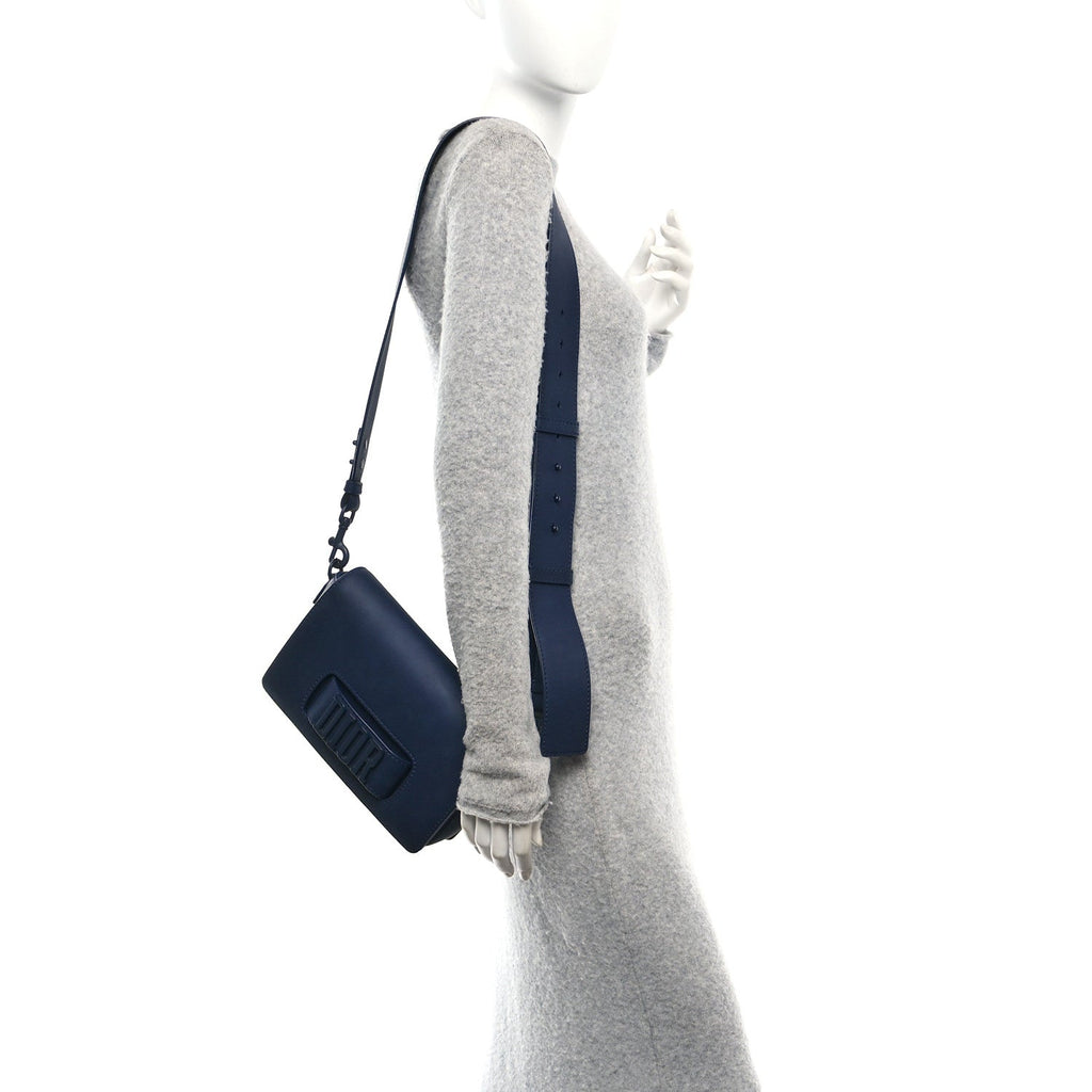 Smooth Calfskin Dio(r)evolution Flap Bag Dark Blue
