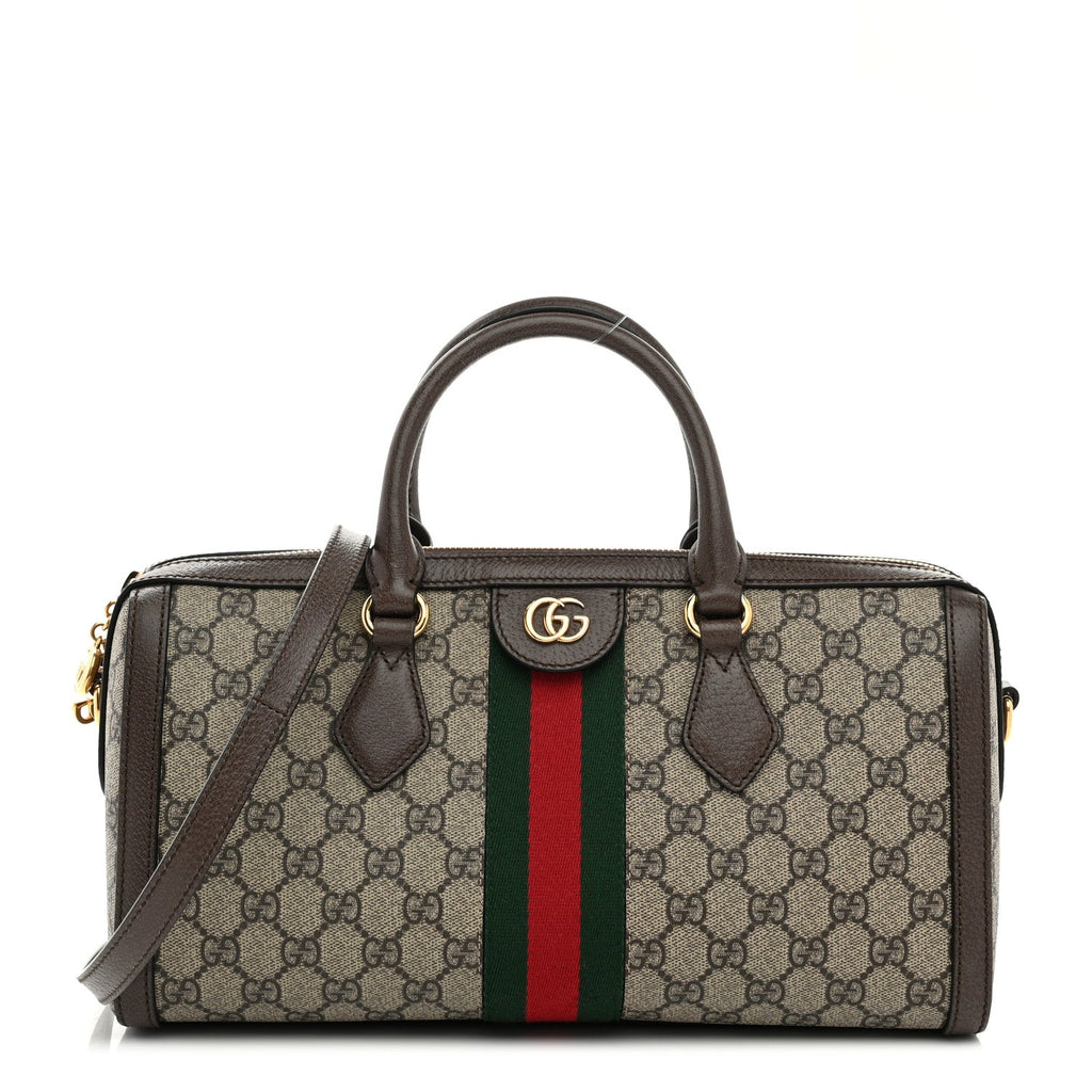 GG Supreme Monogram Web Medium Ophidia Boston Brown
