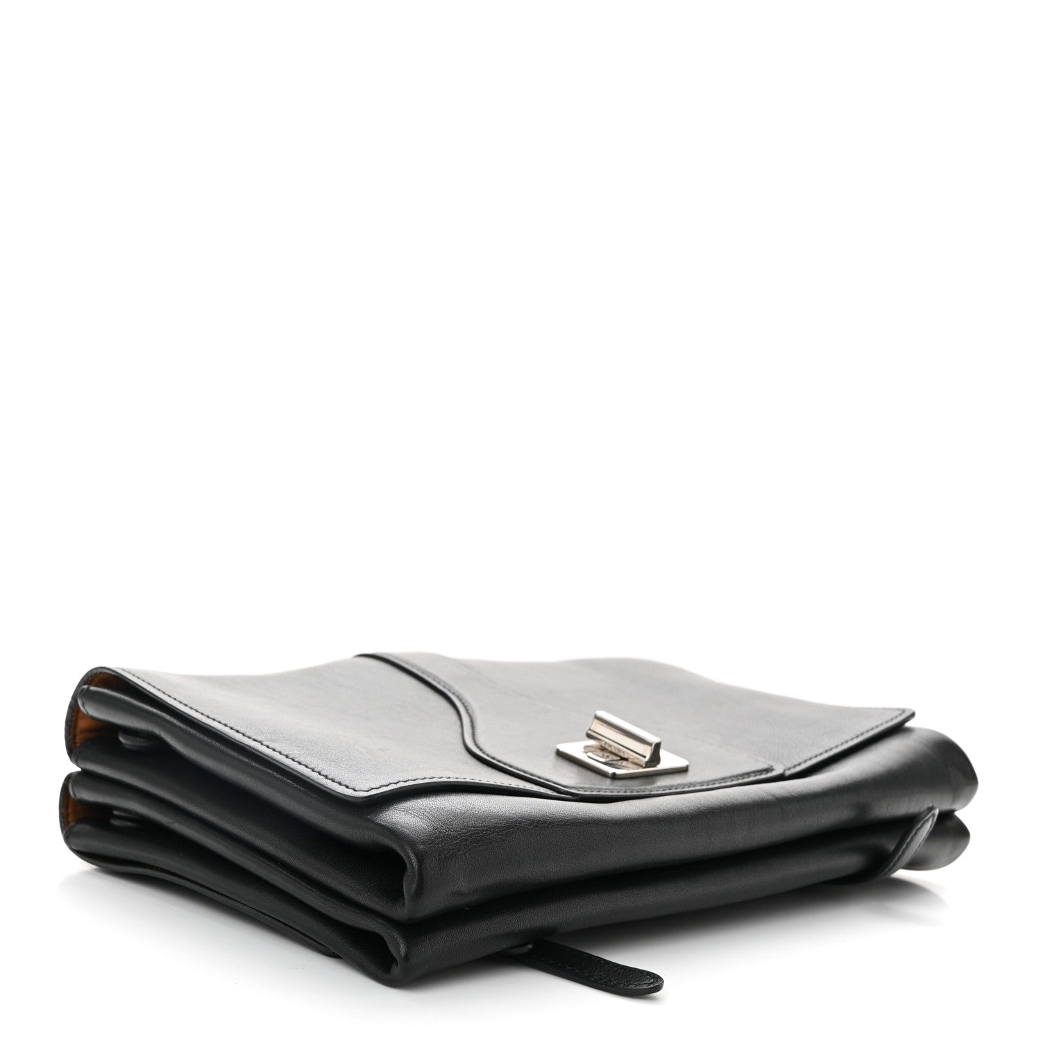 Vitello Soft Chain Flap Bag Black