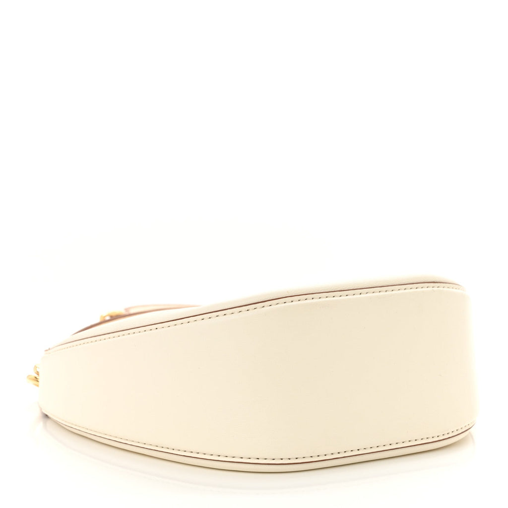 Nappa Mini Vlogo Moon Hobo Bag Ivory