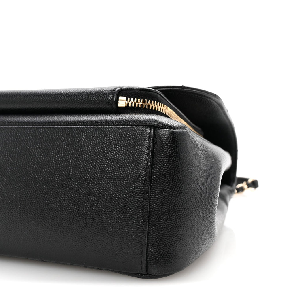 Caviar Quilted Large Business Affinity Flap Black