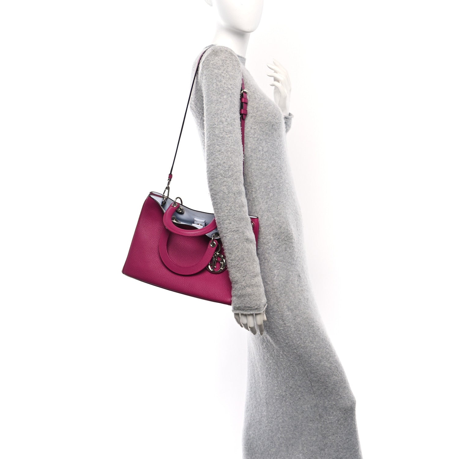 Calfskin Medium Diorissimo Bag Fuchsia