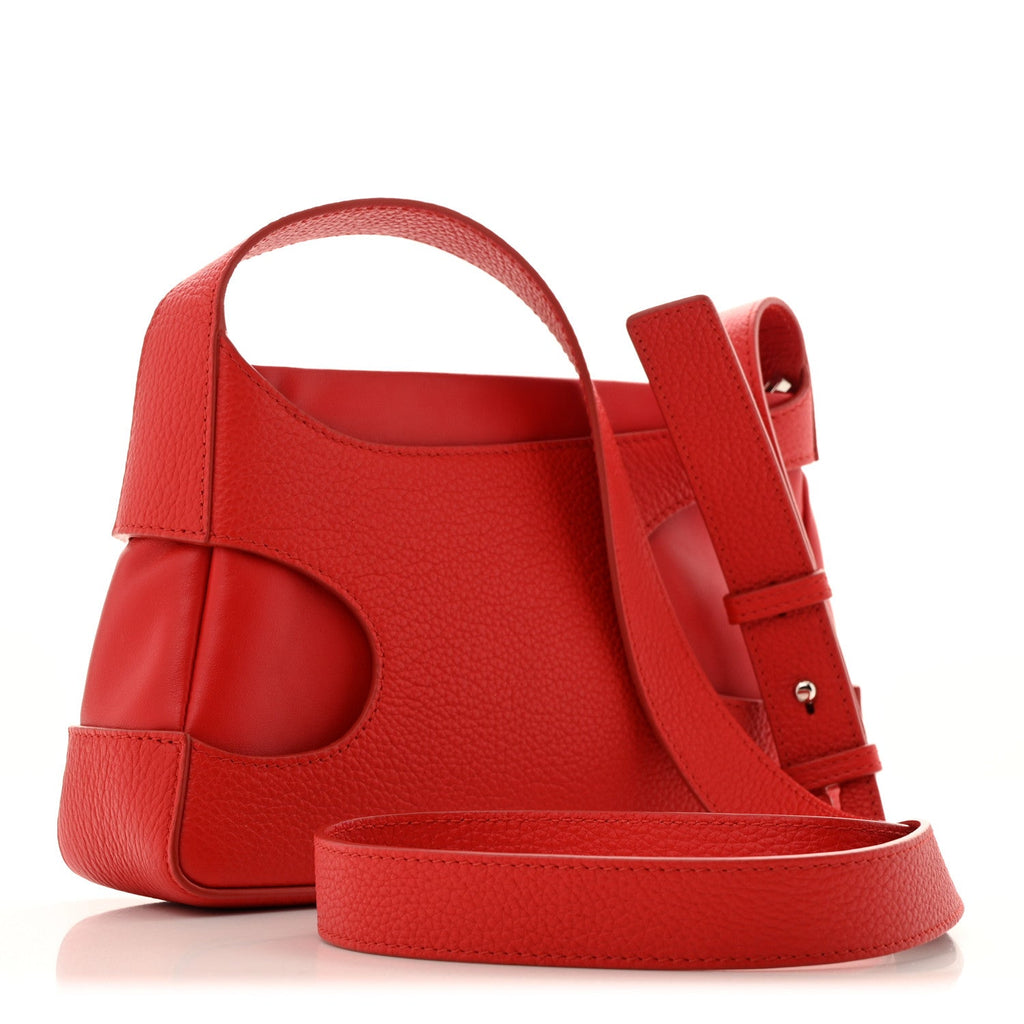 Calfskin Cut Out Crossbody Red