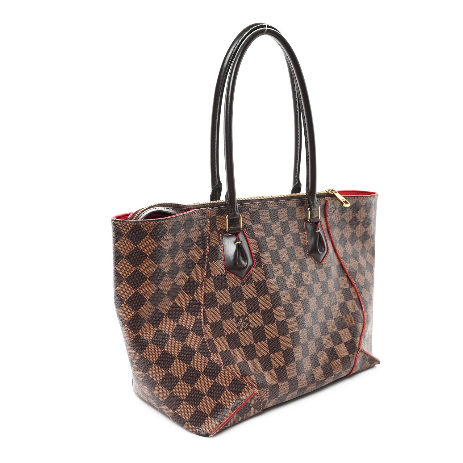 Damier Ebene Caissa Tote MM Cherry