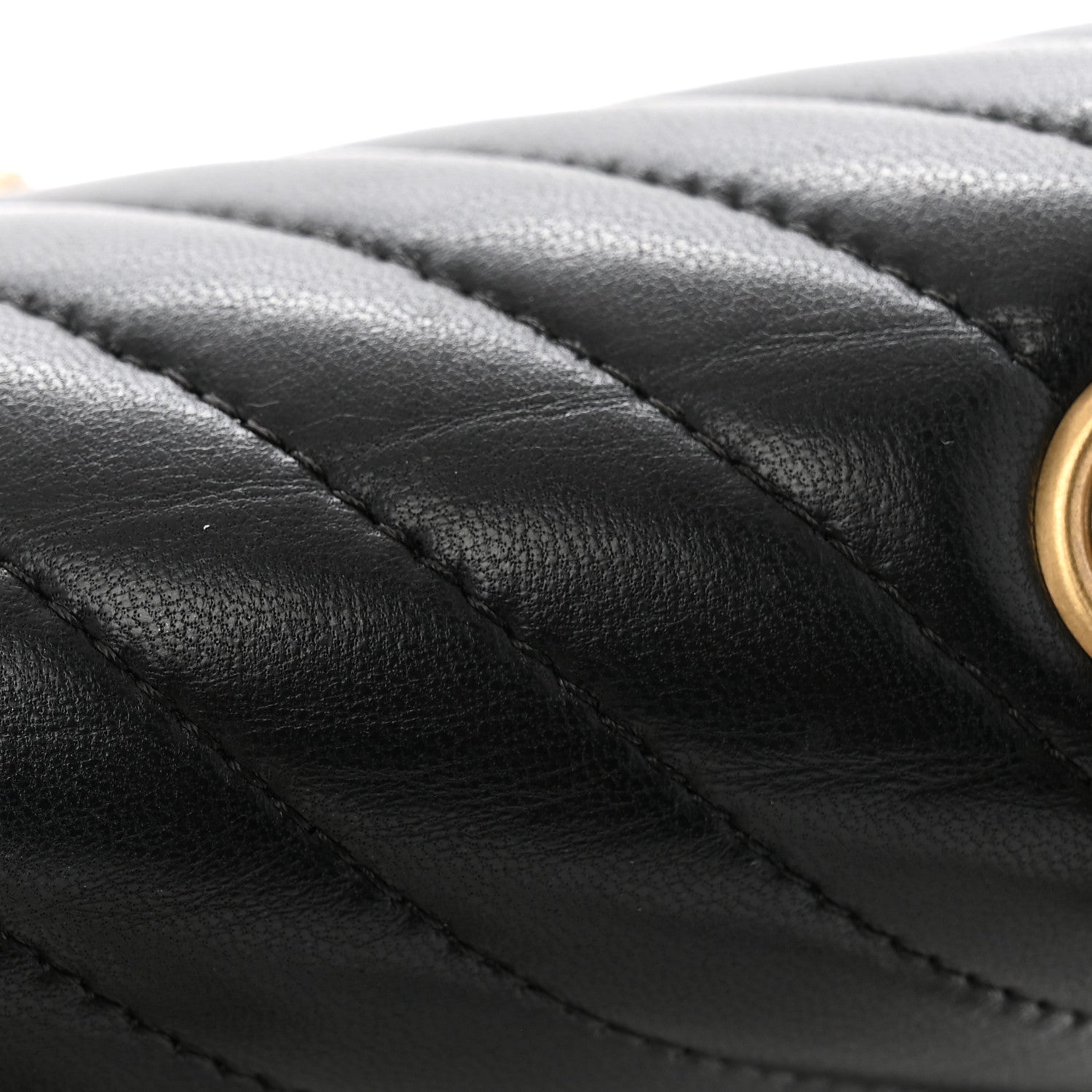 Lambskin Chevron Quilted Mini Square Flap Black