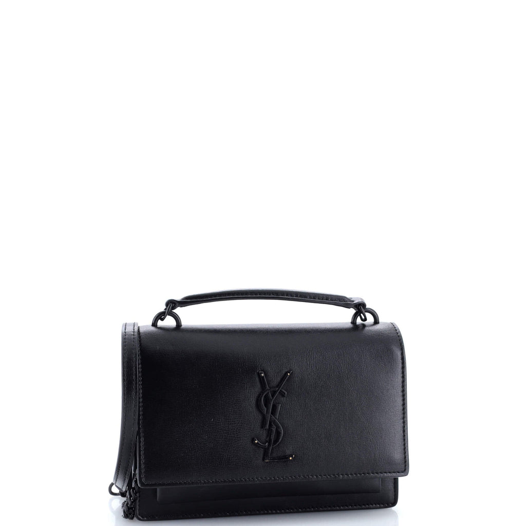 Sunset Top Handle Chain Wallet Leather