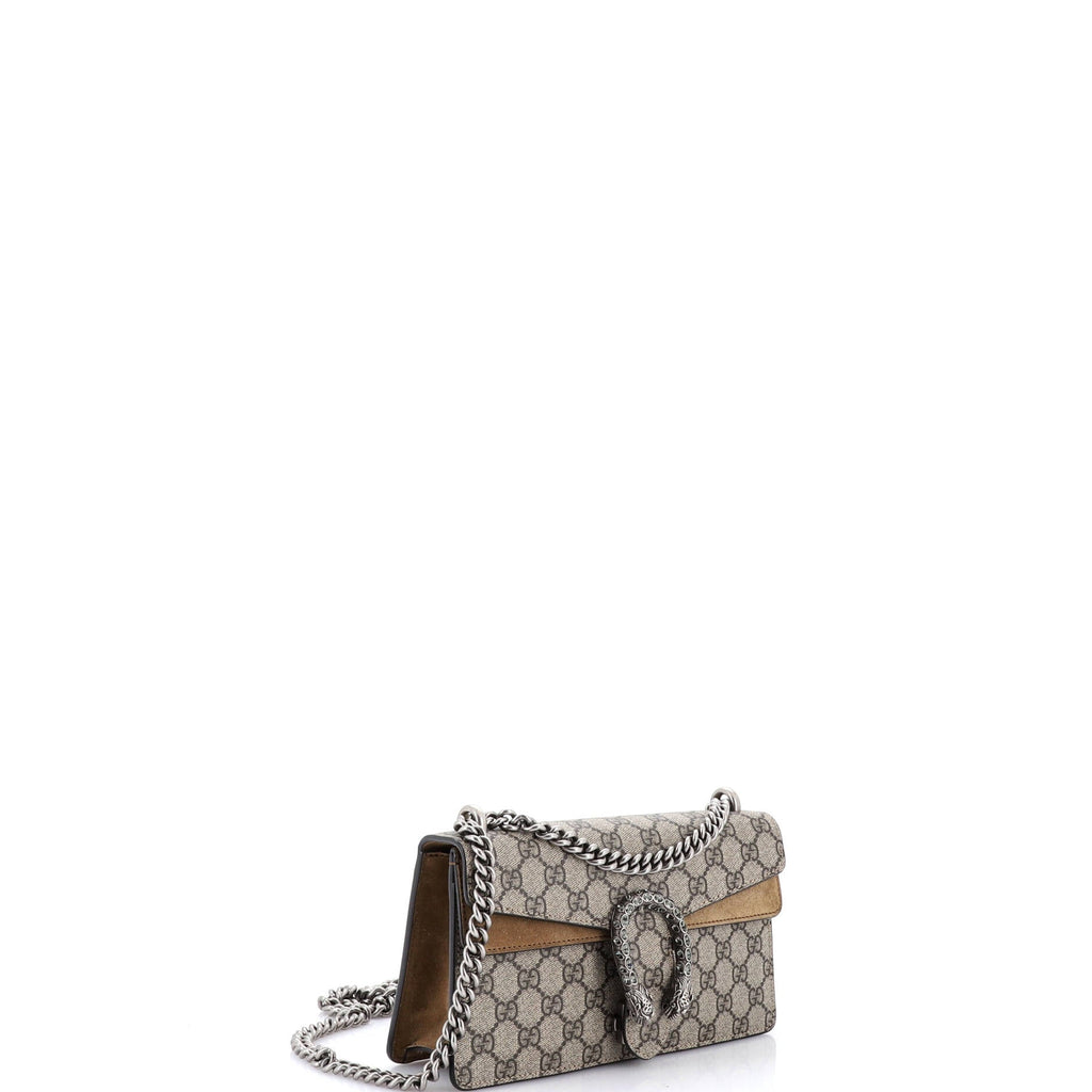 Dionysus Bag GG Coated Canvas with Crystal Embellished Metal Small