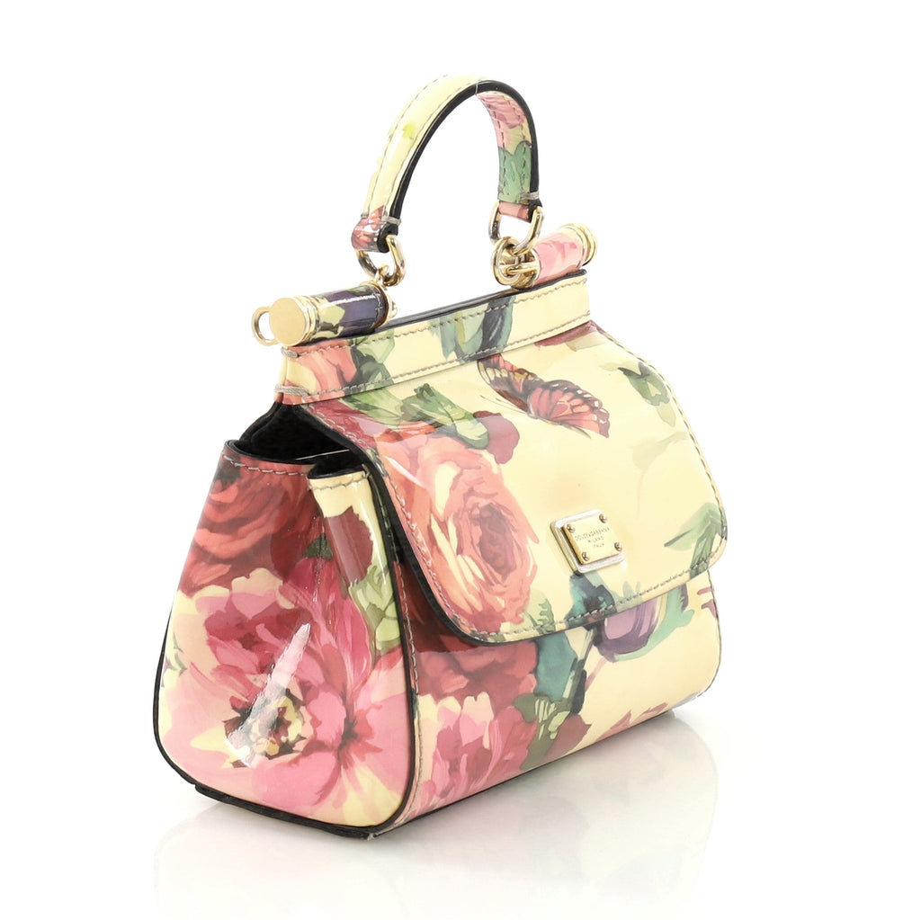Miss Sicily Handbag Printed Patent Mini