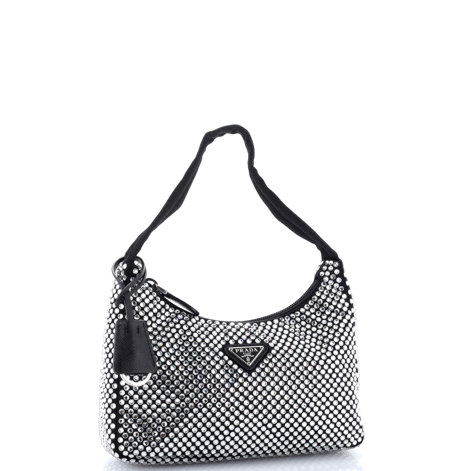 Re-Edition 2000 Hobo Crystal Embellished Satin Mini