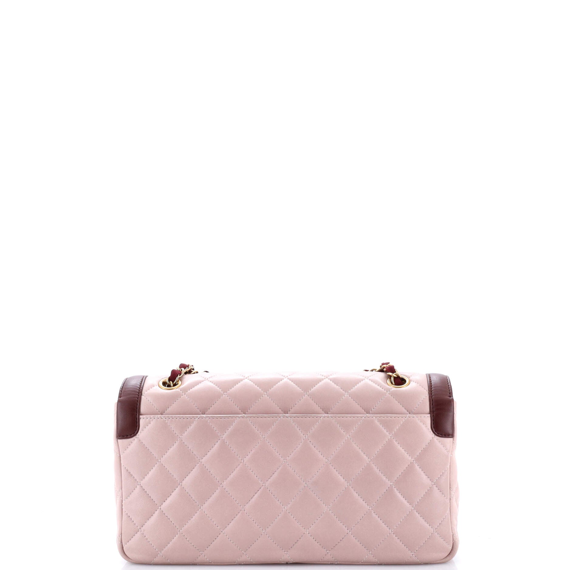 Two Tone Flap Bag Quilted Lambskin Medium