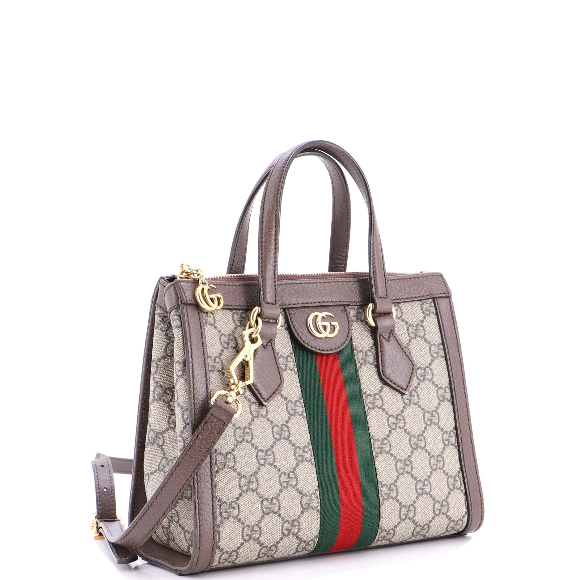 Ophidia Top Handle Tote GG Coated Canvas Small